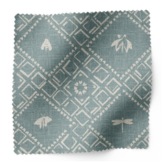 Americana Fabric Swatch in Teal