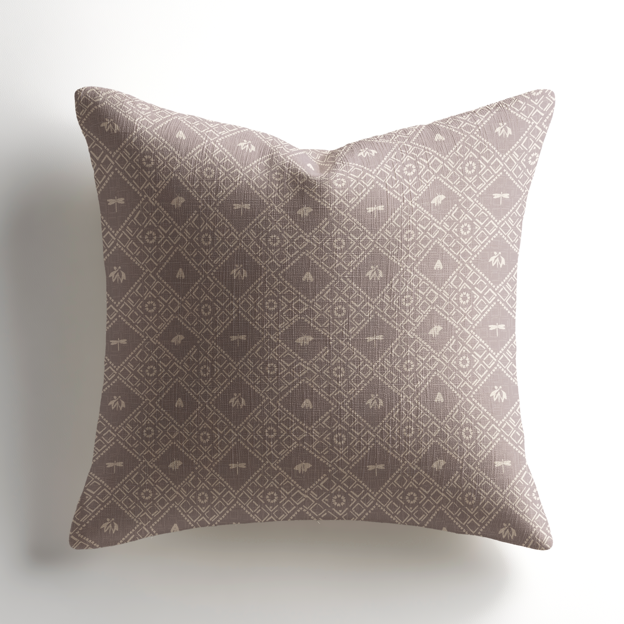 Designer linen throw pillow by Emily Daws featuring the Americana pattern in Camomile, a Charleston-made, small-batch artful accent pillow crafted for luxury interiors and available through the Emily Daws Showroom.