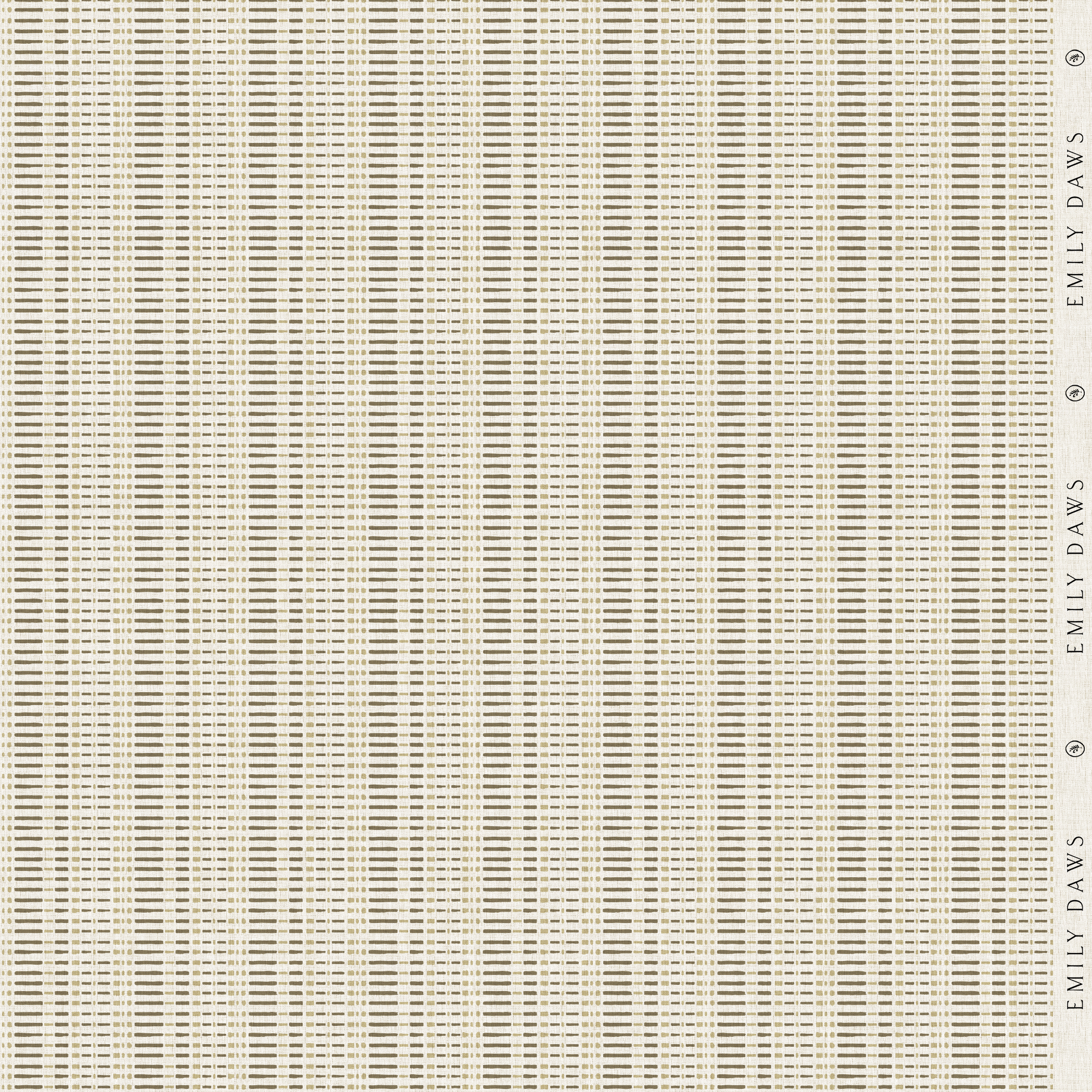 birch bamboo fabric by emily daws featuring soft green botanical pattern on natural linen by the yard