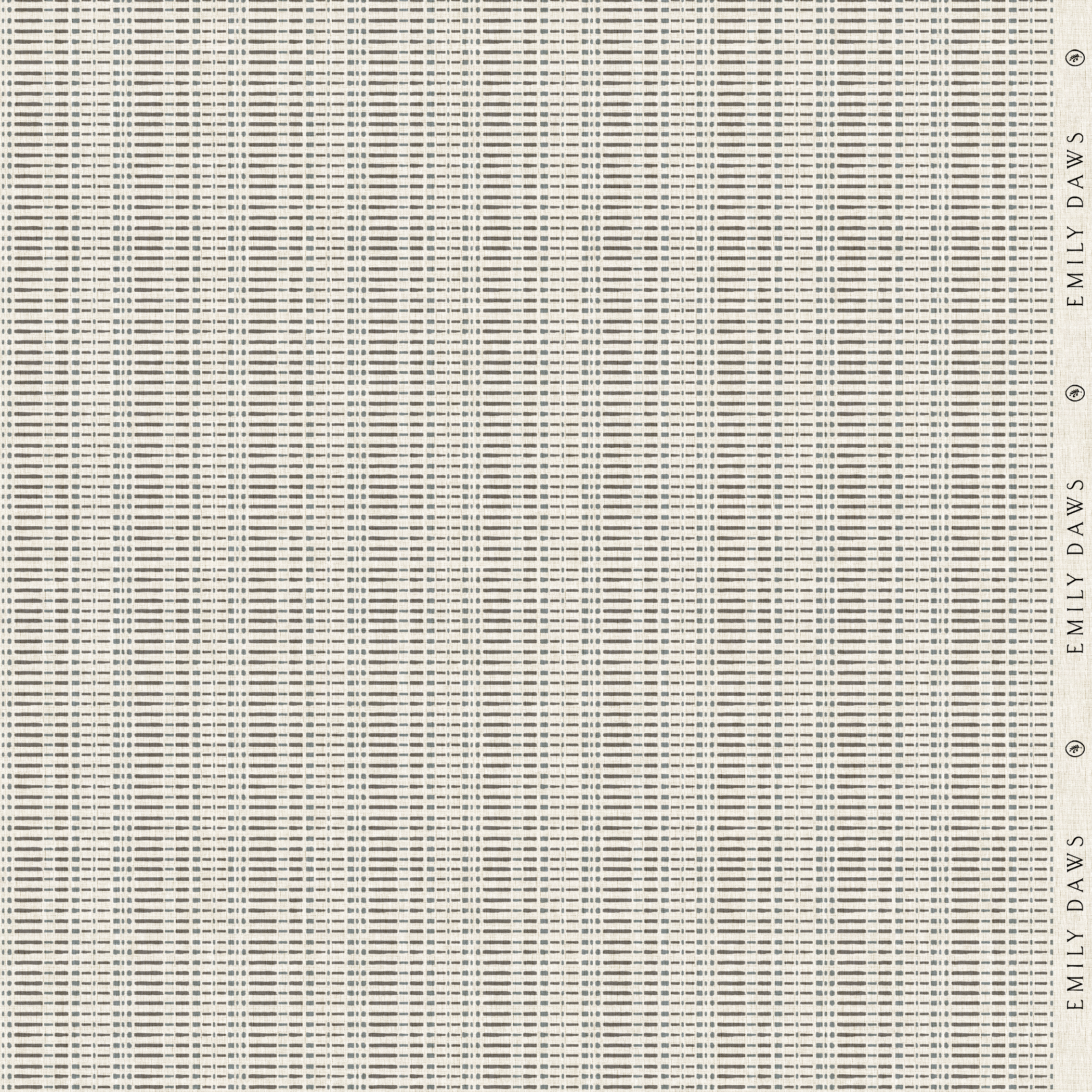 birch pigeon fabric by emily daws featuring soft gray botanical pattern on natural linen by the yard