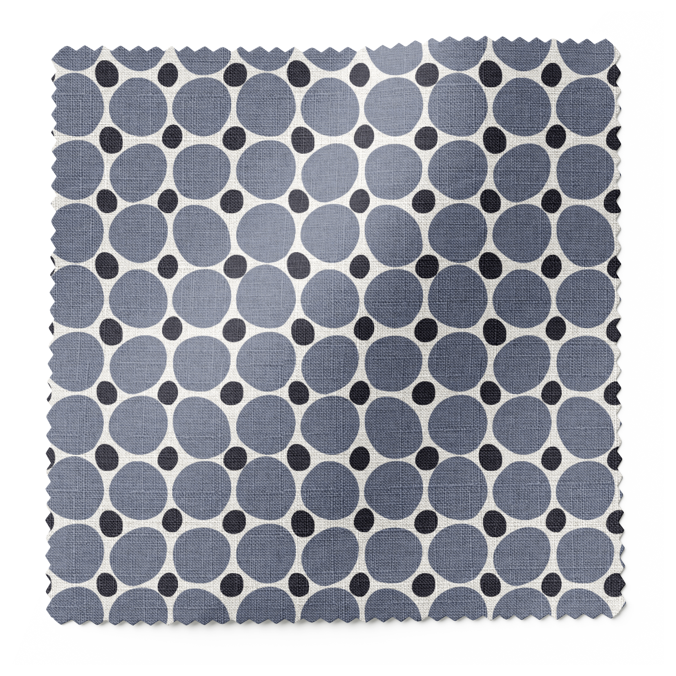 Cobblestone fabric swatch in Ink by Emily Daws — 6x6 Belgian linen sample, Charleston Collection