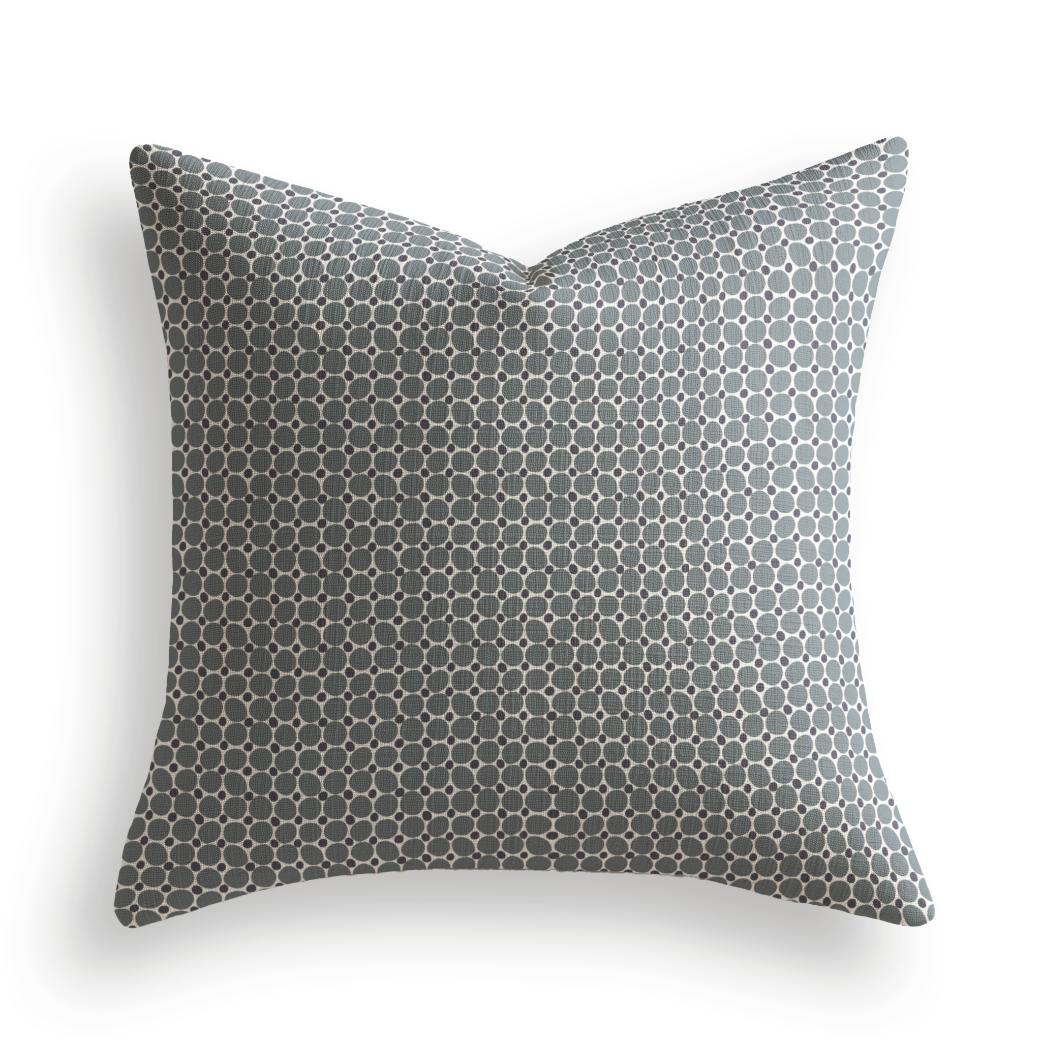 Cobblestone Throw Pillow in Gem by Emily Daws — Charleston Collection, made-to-order on Belgian linen