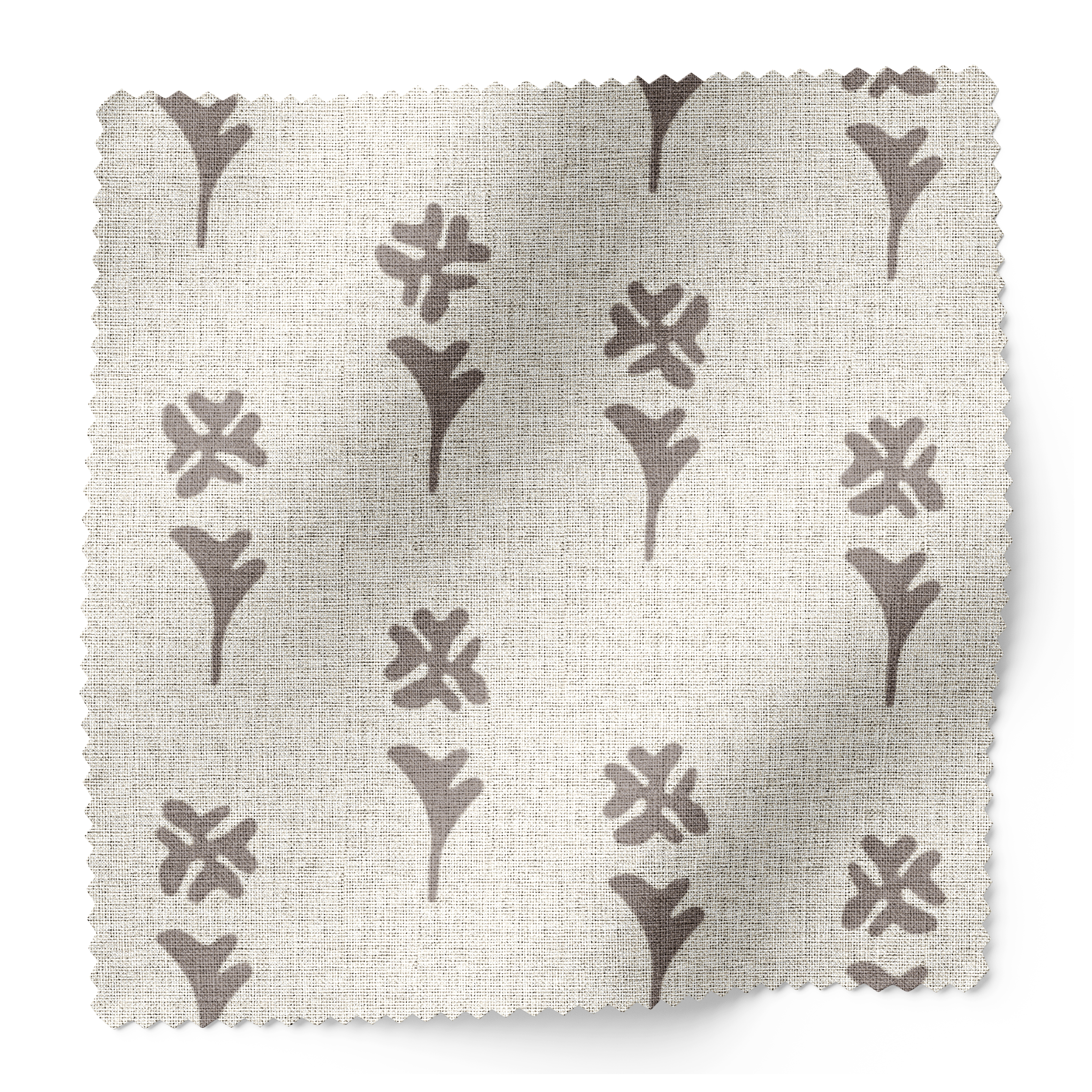 Daffodil fabric swatch in Dusk by Emily Daws — 6x6 Belgian linen sample, Flora Collection