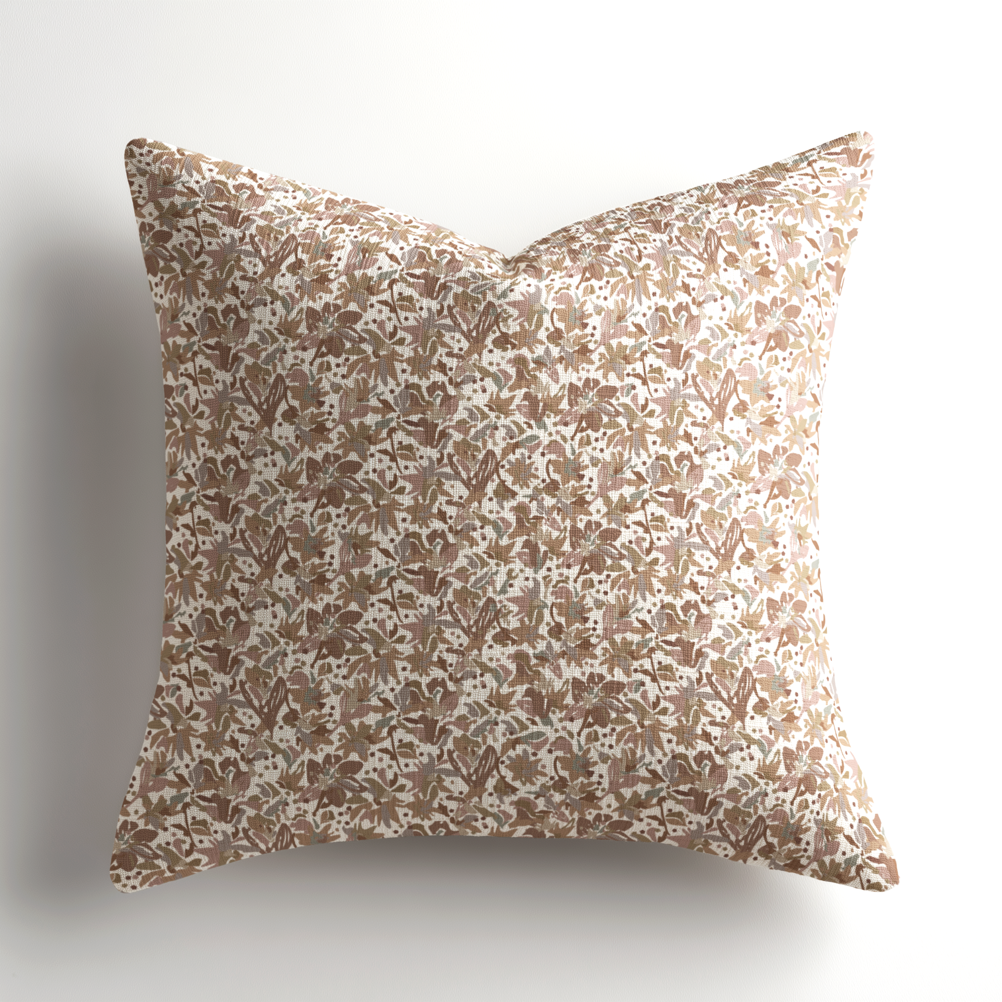 Linen throw pillow by Emily Daws featuring Eden in Autumn, a small-batch, southern inspired designer linen throw pillow showcased in the Emily Daws Charleston Showroom.