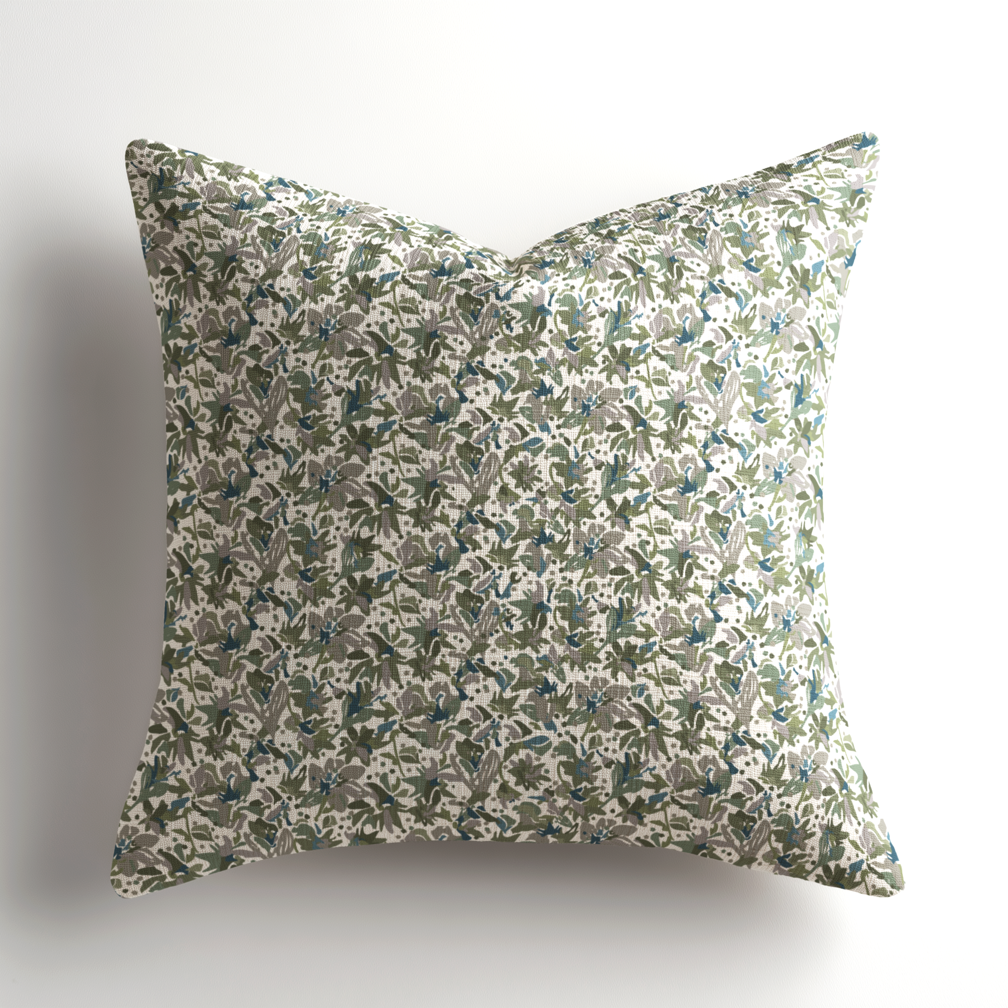 Premium artful accent pillow in Eden Emerald by Emily Daws, a small-batch, Charleston-made designer throw pillow crafted for luxury interiors and professional designers.