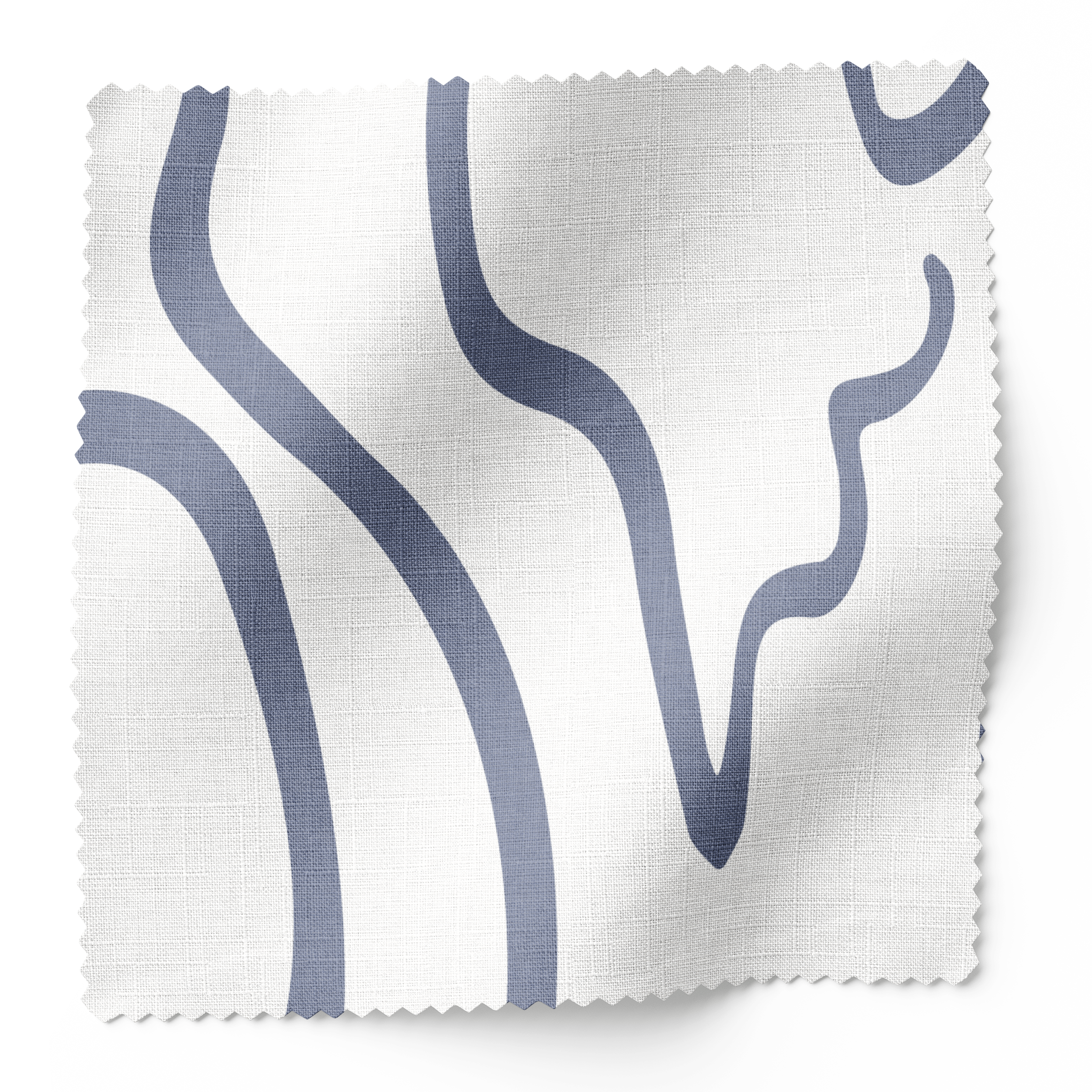Edisto fabric swatch in Ink by Emily Daws — 6x6 Belgian linen sample, Sea Island Collection