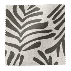 Frond Fabric Swatch in Crow