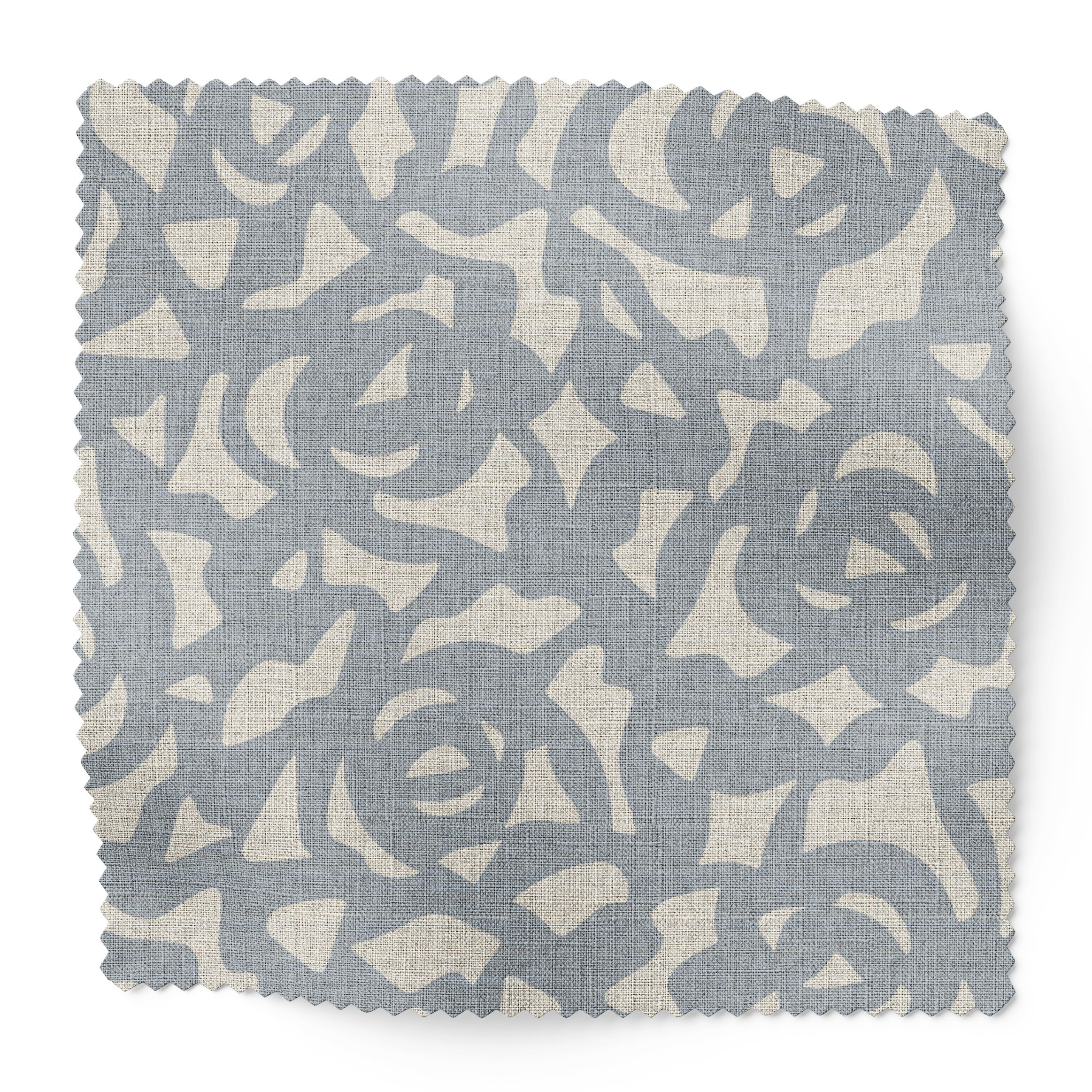 Gardenia fabric swatch in Marina by Emily Daws — 6x6 Belgian linen sample, Charleston Collection