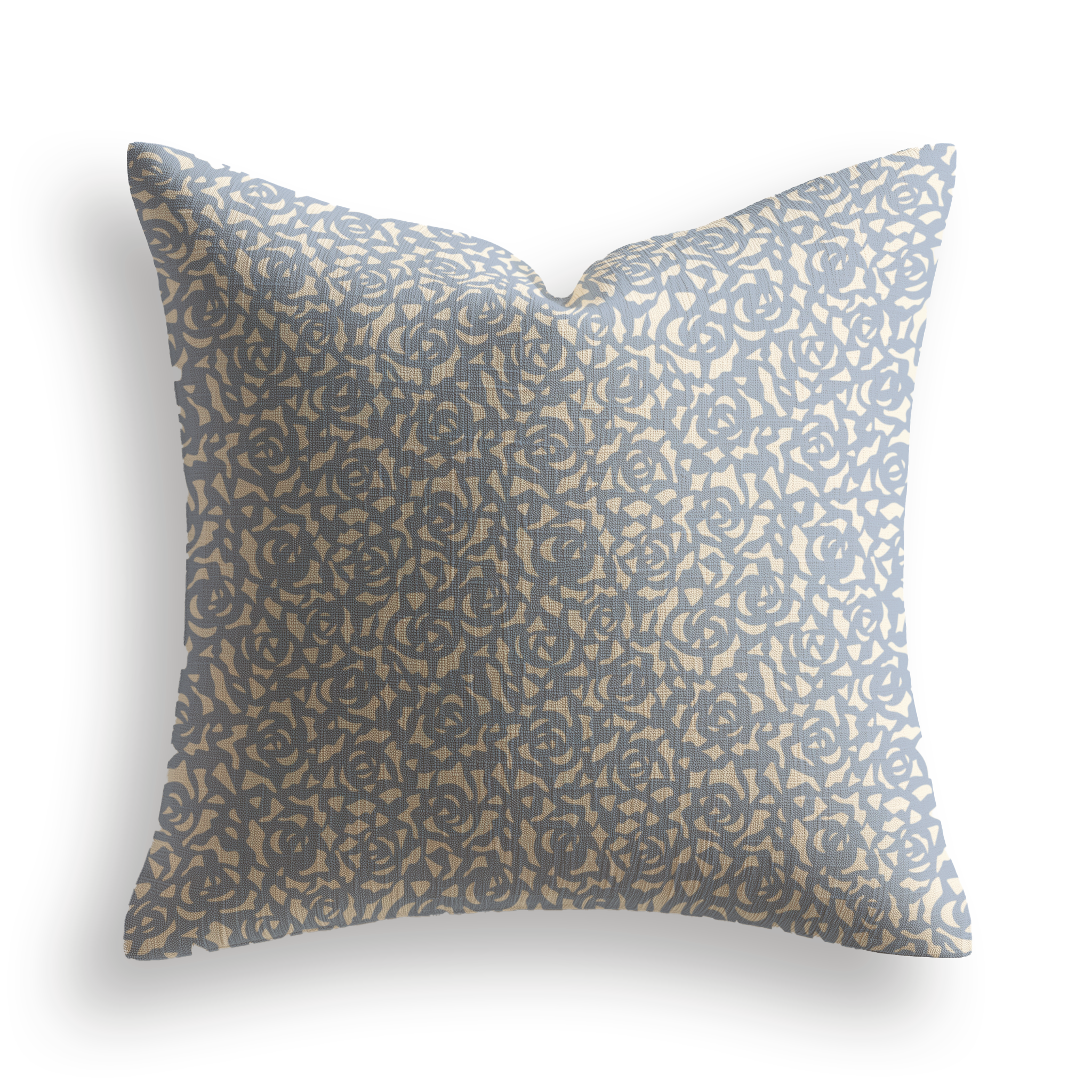 Gardenia Throw Pillow in Cobalt by Emily Daws — Charleston Collection, made-to-order on Belgian linen