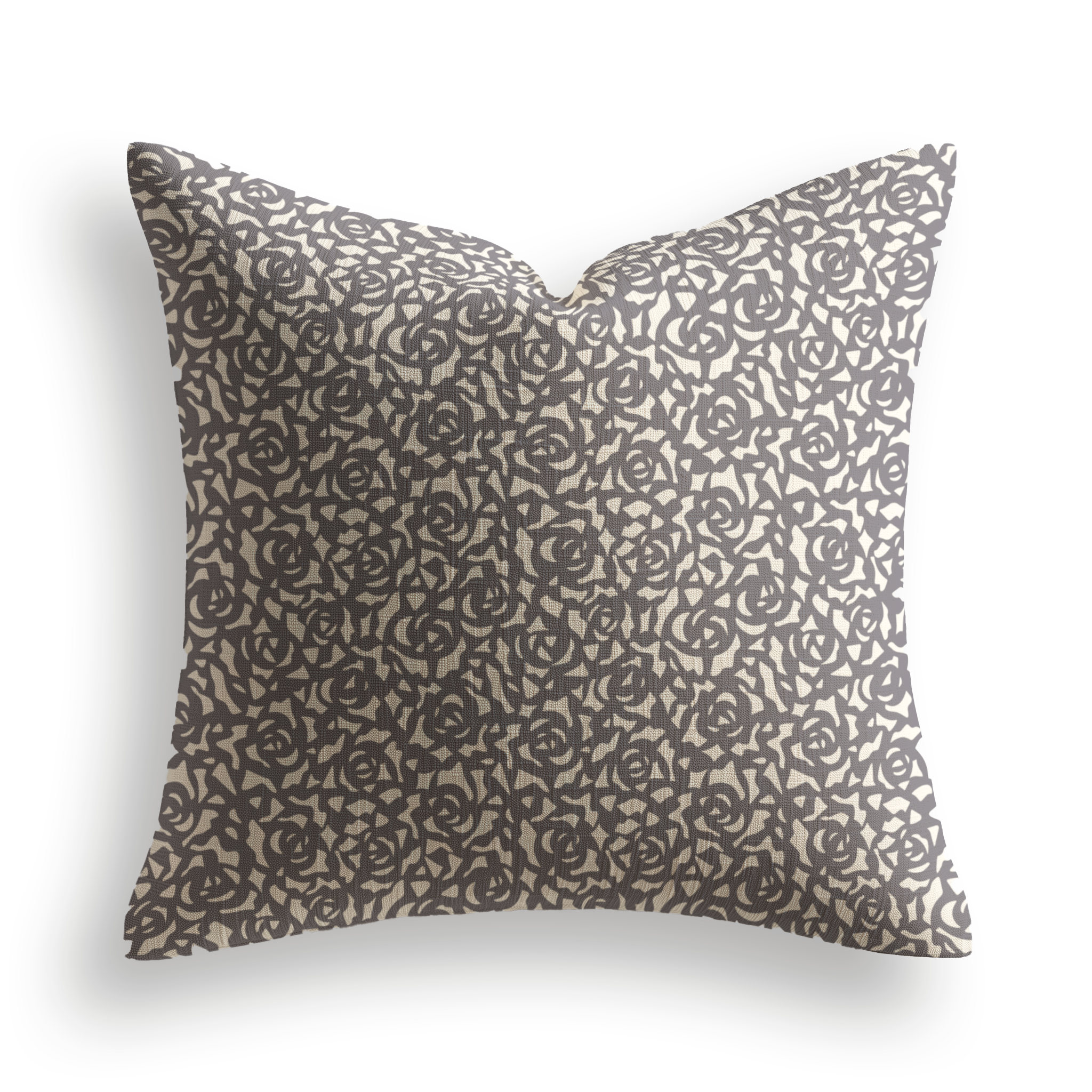 Gardenia Throw Pillow in Indigo by Emily Daws — Charleston Collection, made-to-order on Belgian linen