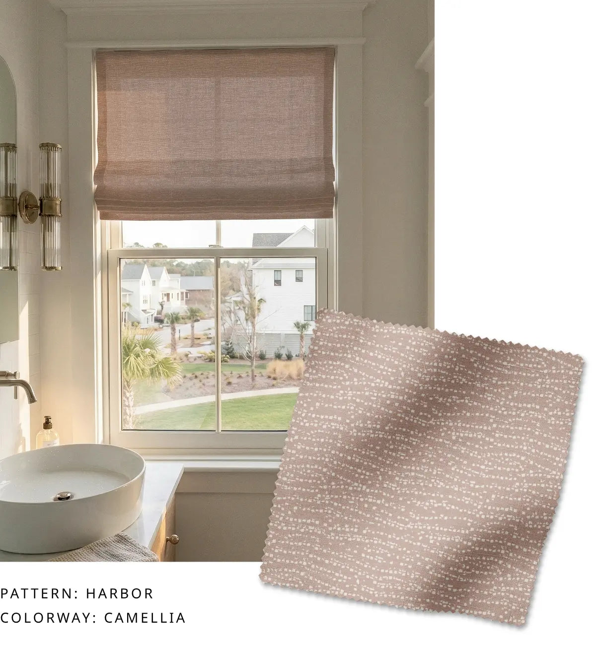 Harbor Fabric in Camellia