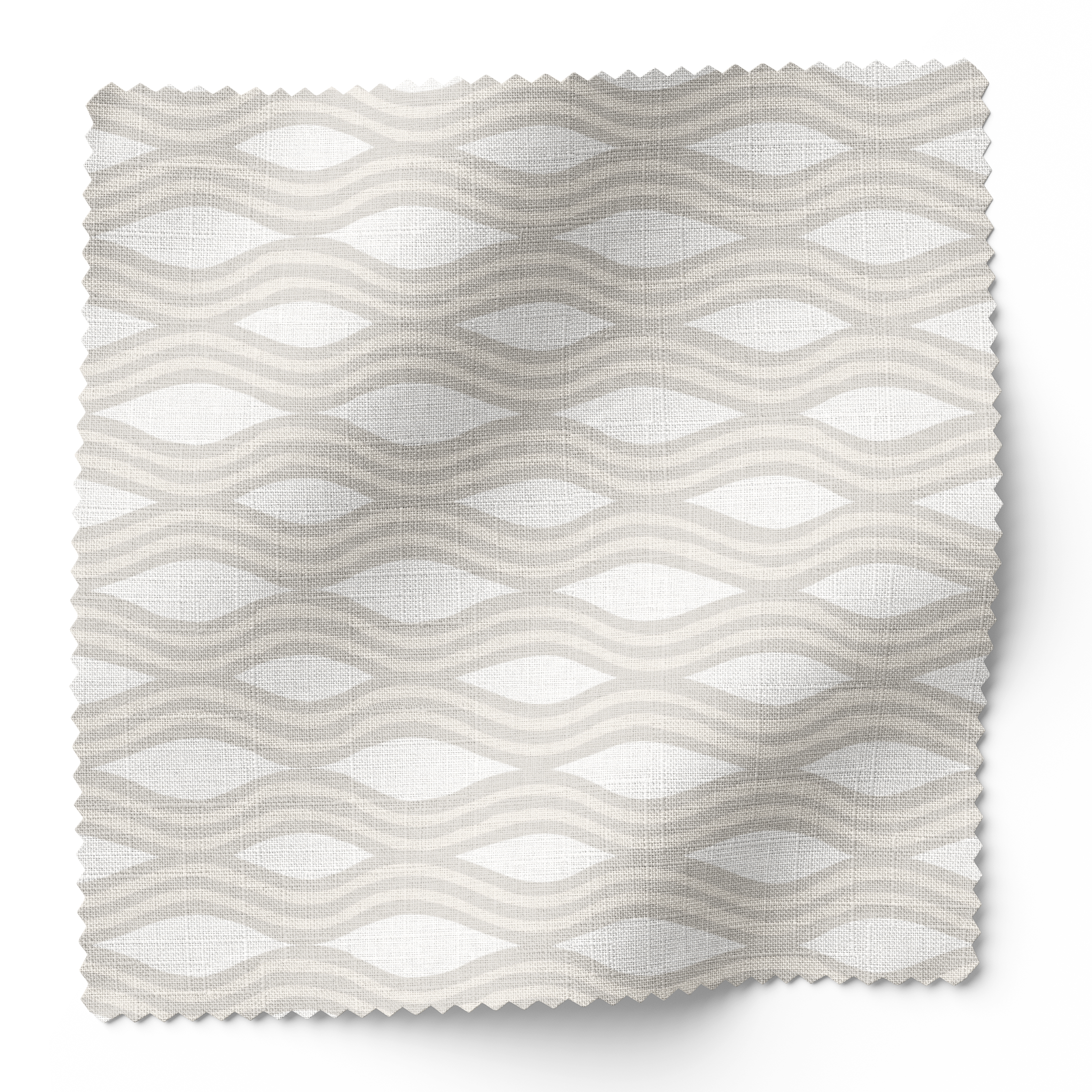 Inlet fabric swatch in Beach by Emily Daws — 6x6 Belgian linen sample, Waterways Collection