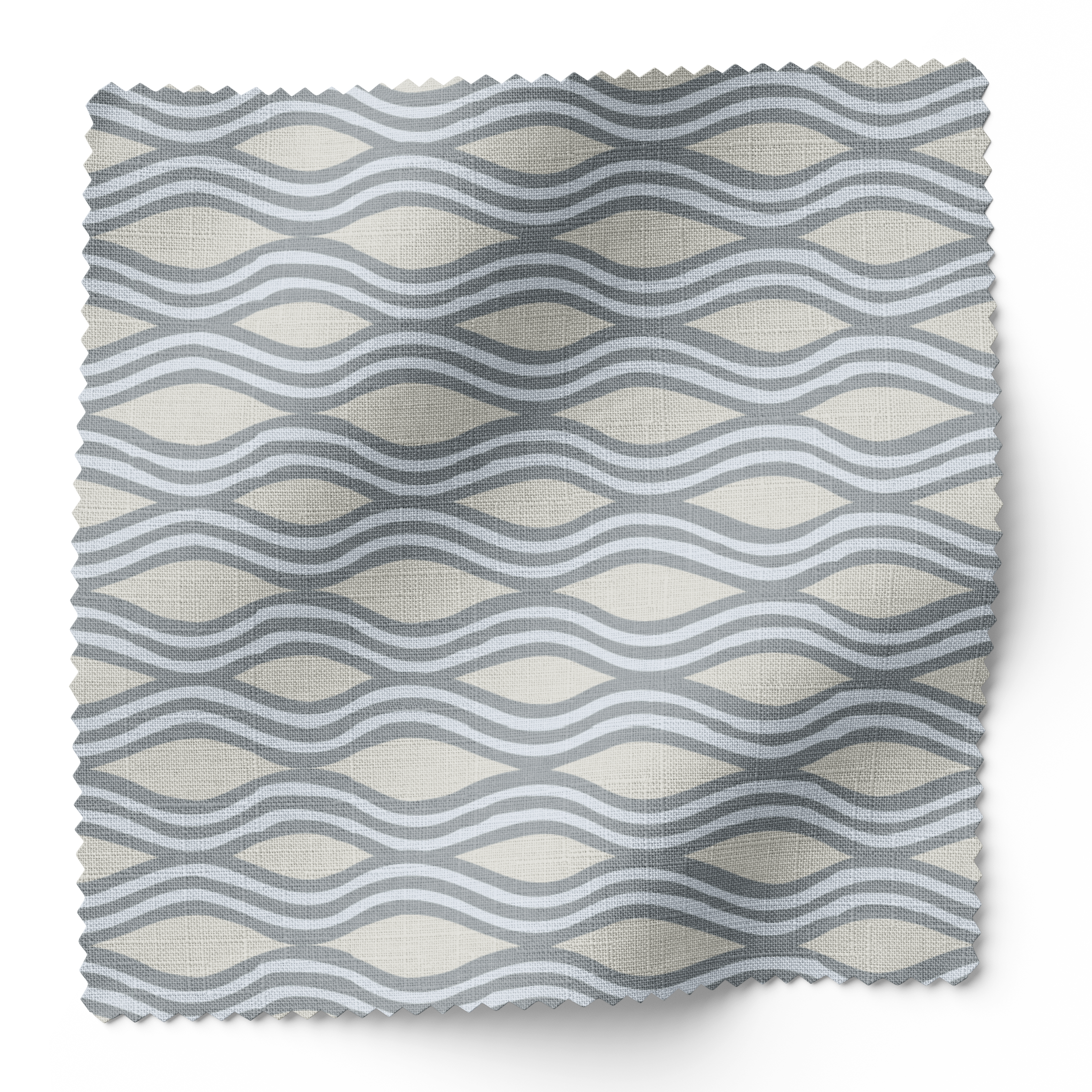 Inlet fabric swatch in Cloud by Emily Daws — 6x6 Belgian linen sample, Waterways Collection