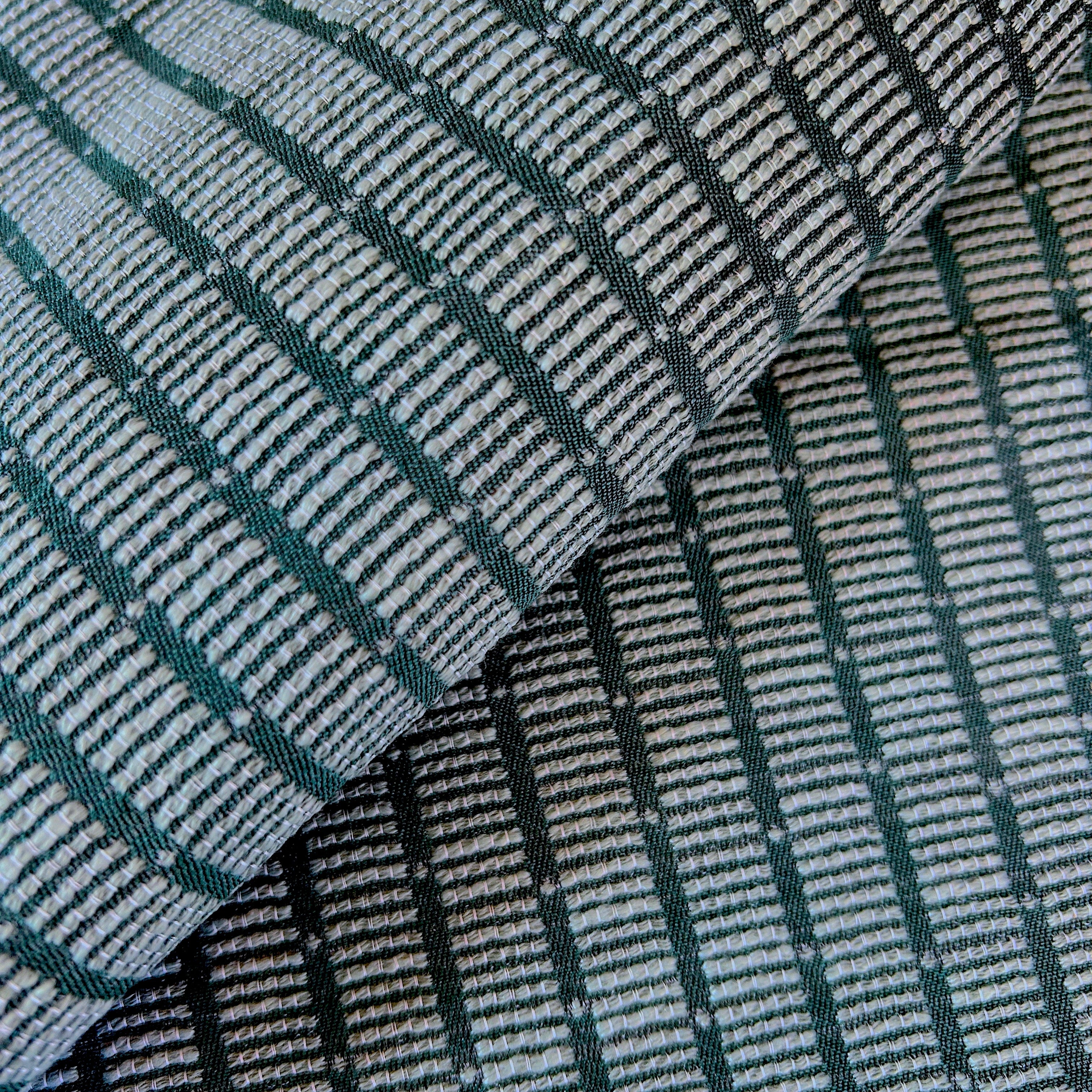 Jetty fabric in Cove by Emily Daws — close-up detail of woven upholstery fabric, Waterways Collection