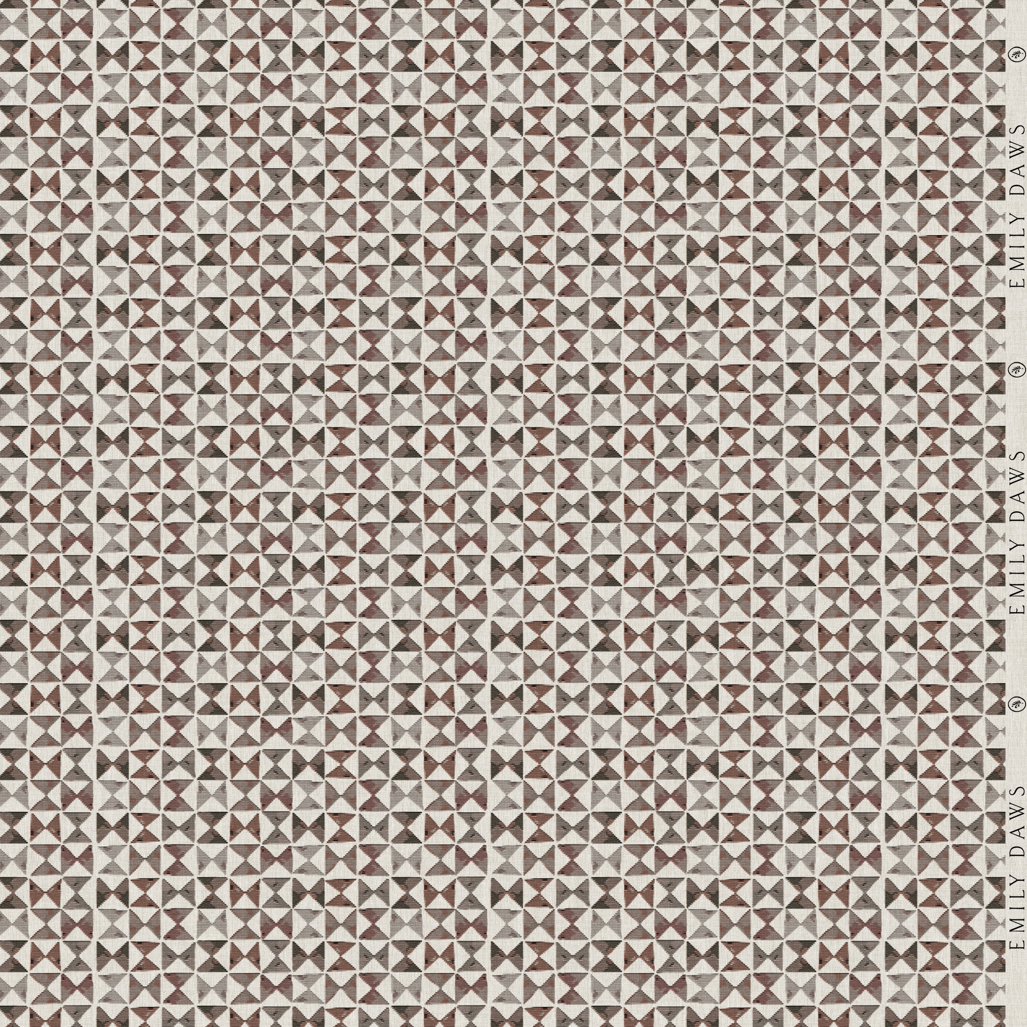 Kaleidoscope Cranberry fabric by Emily Daws — Fauna Collection, available by the yard for drapery and upholstery