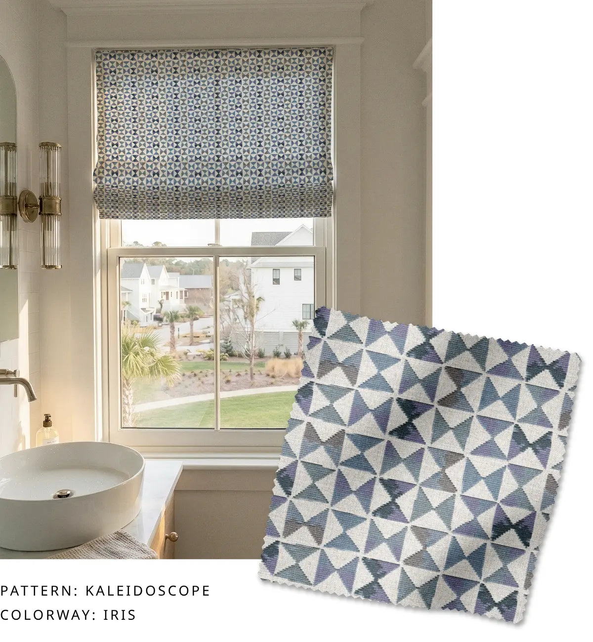 Kaleidoscope Fabric in Iris