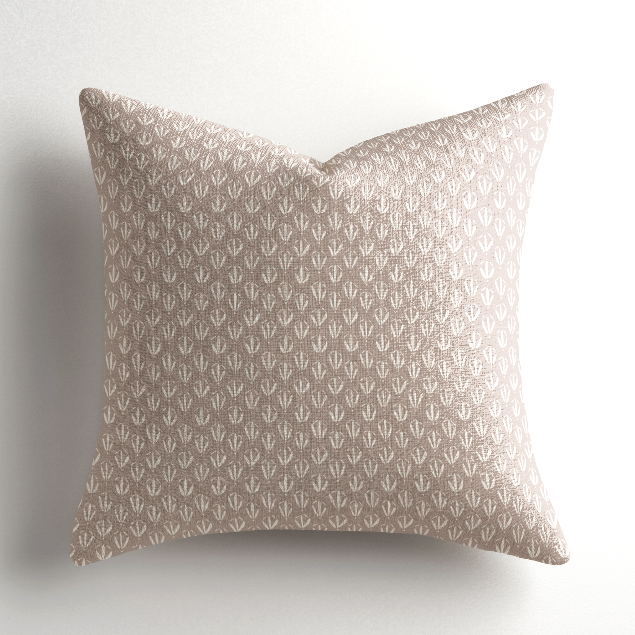 Small-batch premium throw pillow by Emily Daws in Kiawah Rosewood, a southern inspired artful accent pillow for designers who specify boutique textiles and made-in-the-USA craftsmanship.