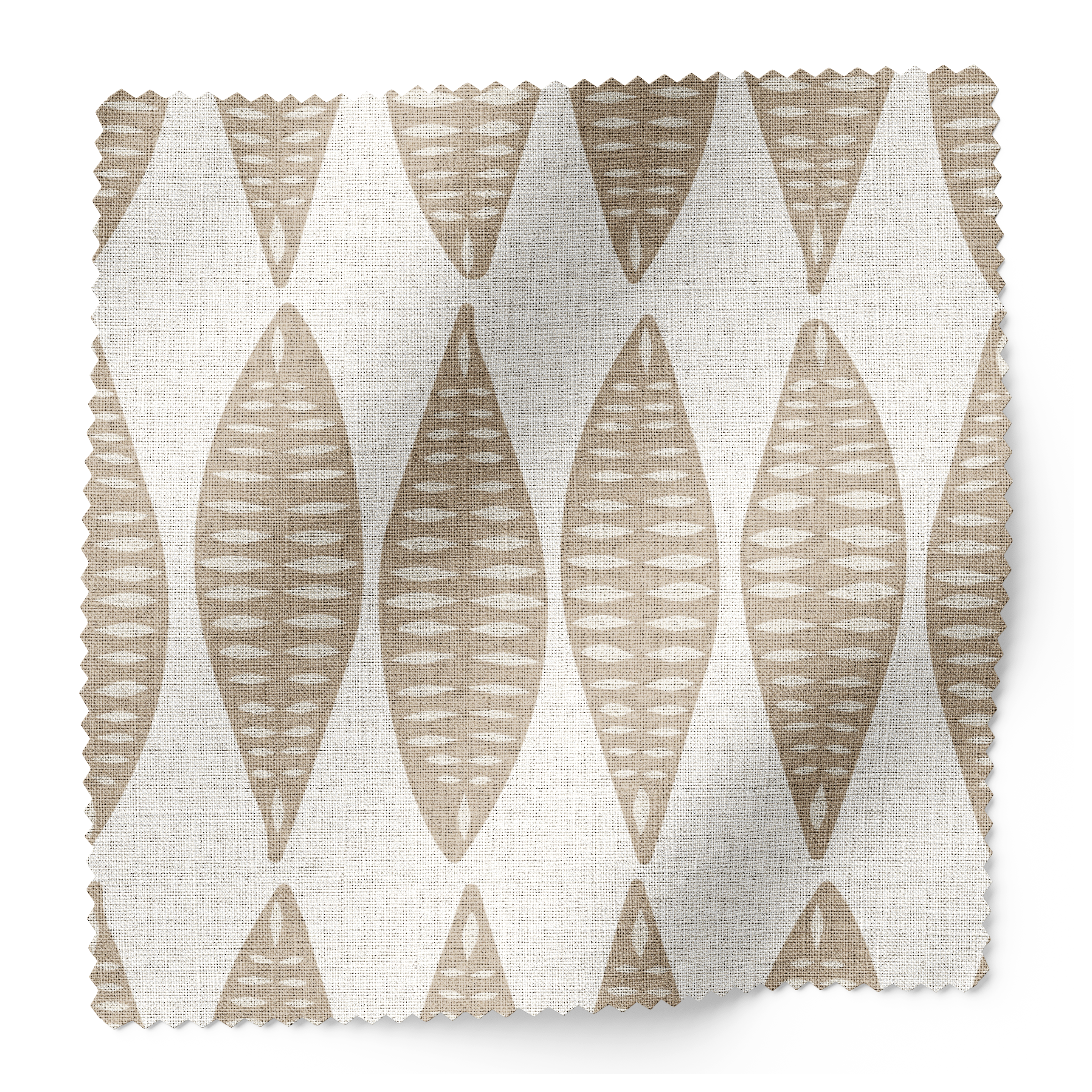 Leaflette fabric swatch in Suede by Emily Daws — 6x6 Belgian linen sample, Flora Collection