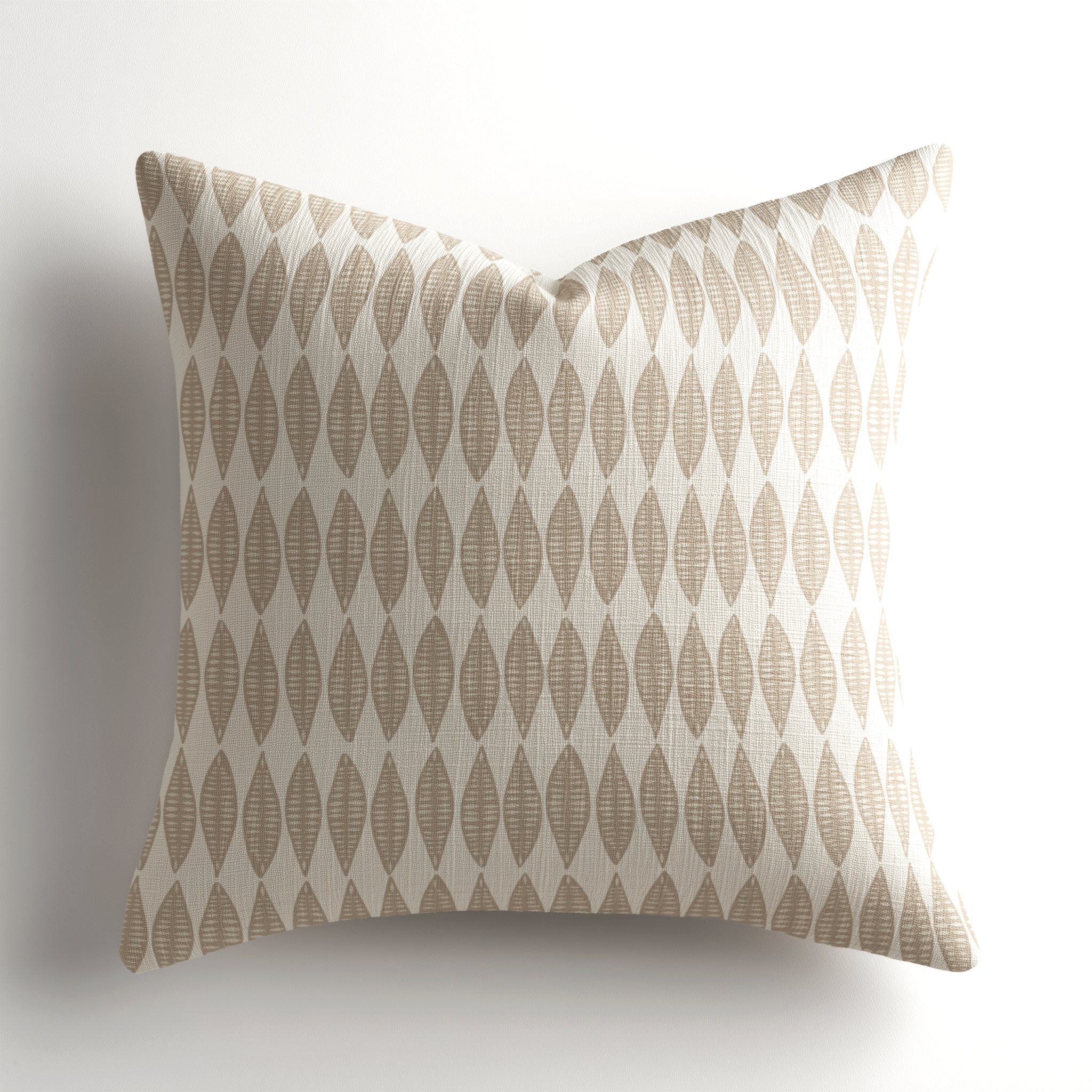 Boutique designer linen throw pillow by Emily Daws featuring Leaflette Suede, a southern inspired, small-batch piece crafted in the USA and available in the Charleston Showroom.