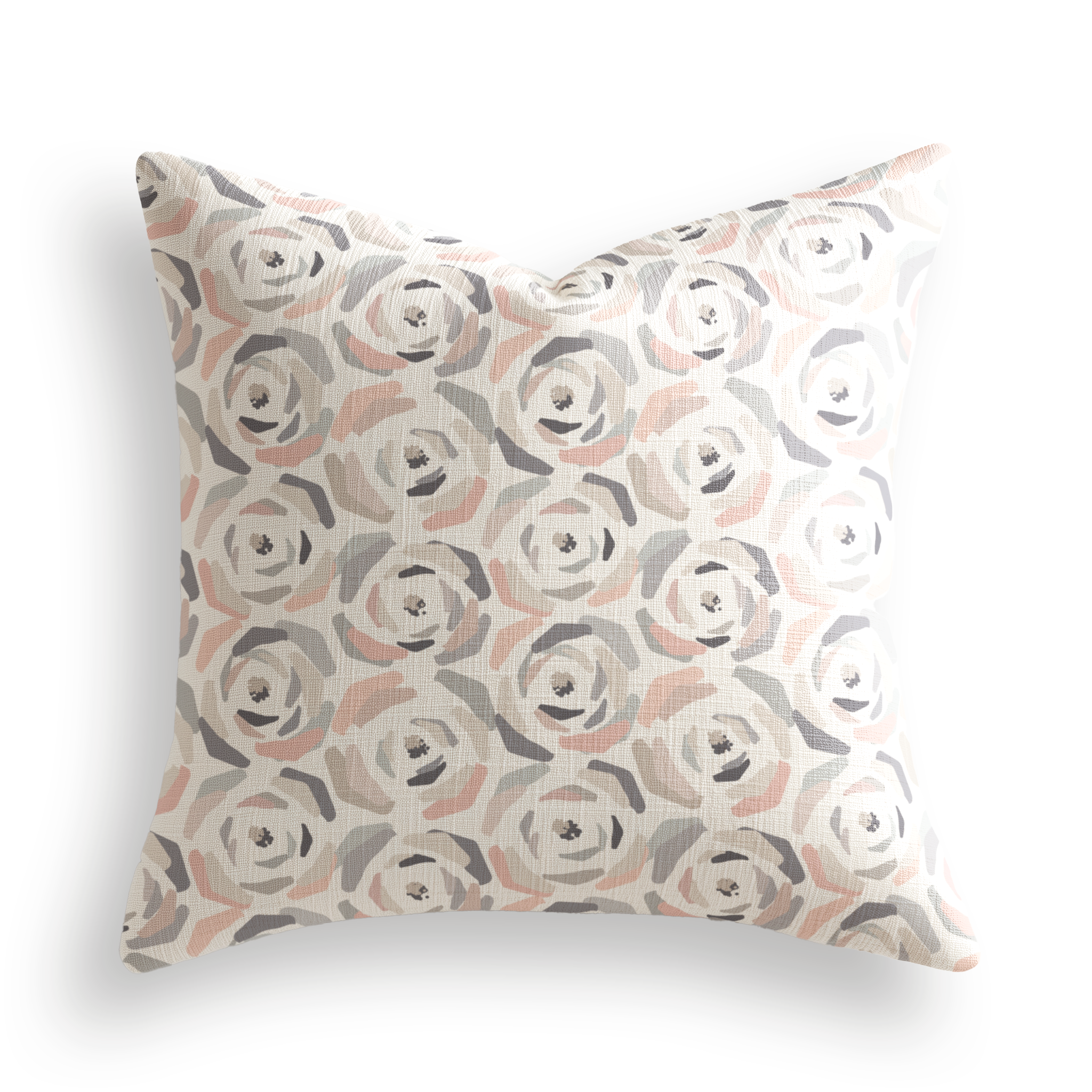 Magnolia Throw Pillow in Multi by Emily Daws — Charleston Collection, made-to-order on Belgian linen