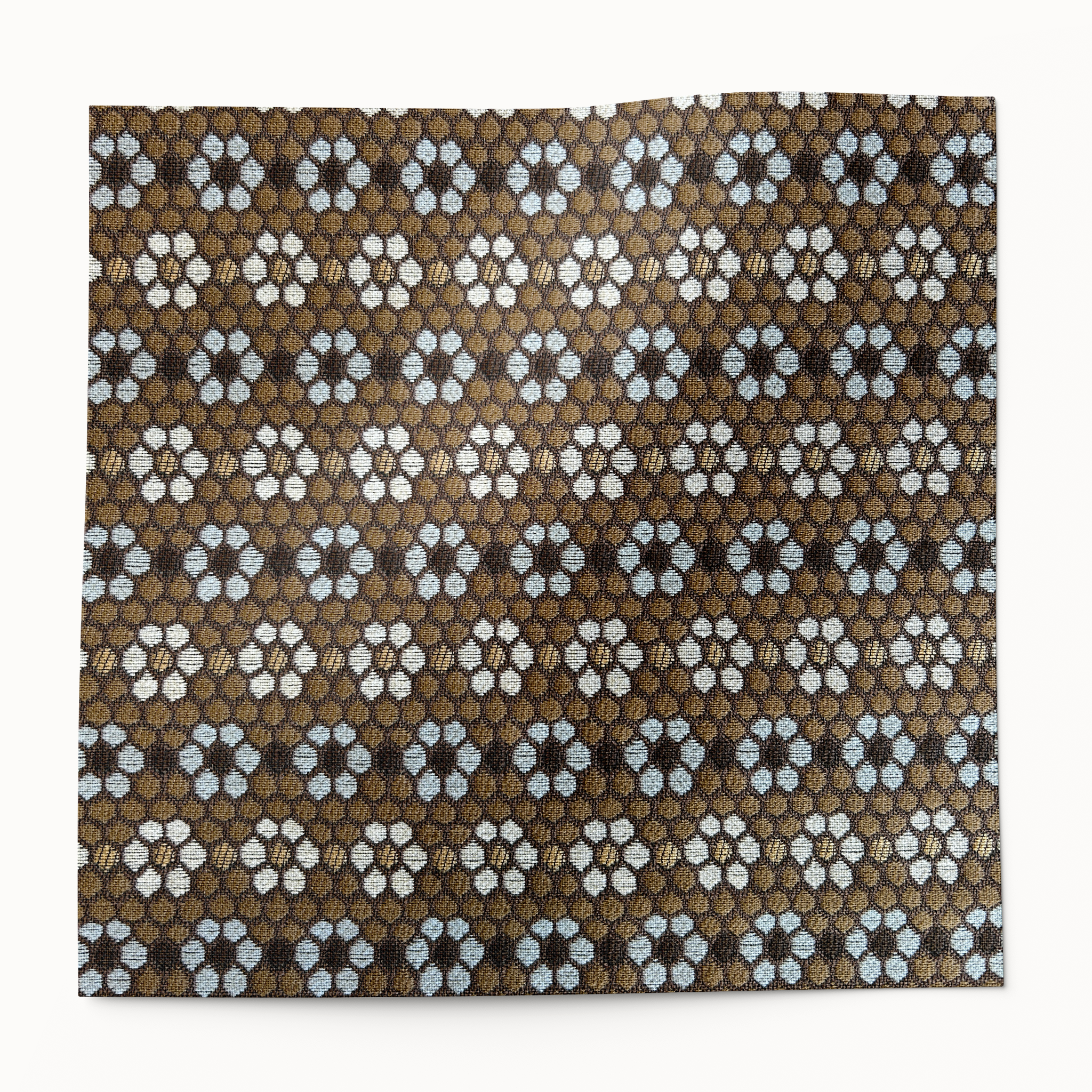 Small-batch woven fabric from Emily Daws, ideal for bespoke upholstery, accent chairs, and layered home projects.