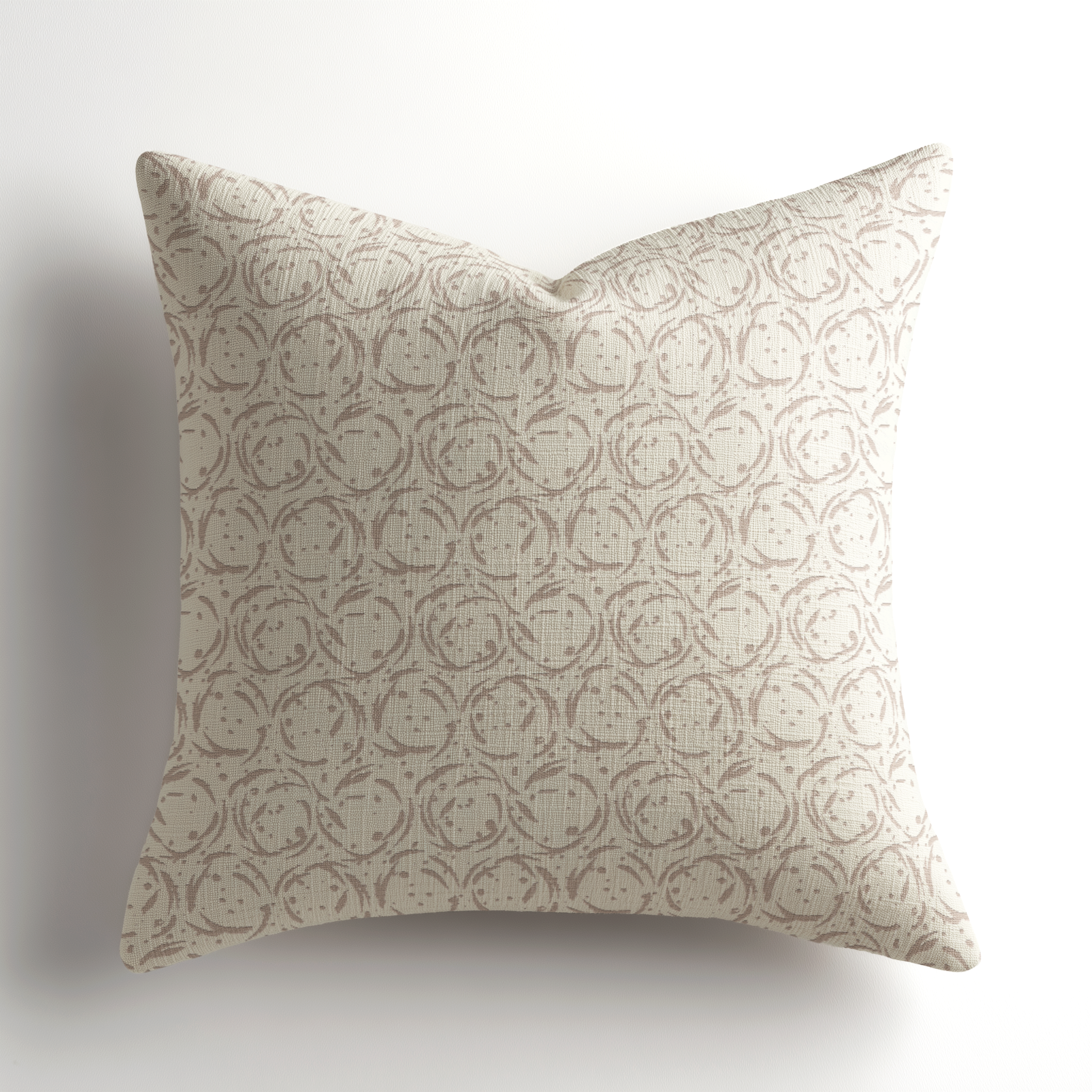 Premium linen throw pillow in Nest Nutmeg by Emily Daws, a southern inspired, boutique textiles accent designed for interior designers seeking made-in-the-USA soft goods.
