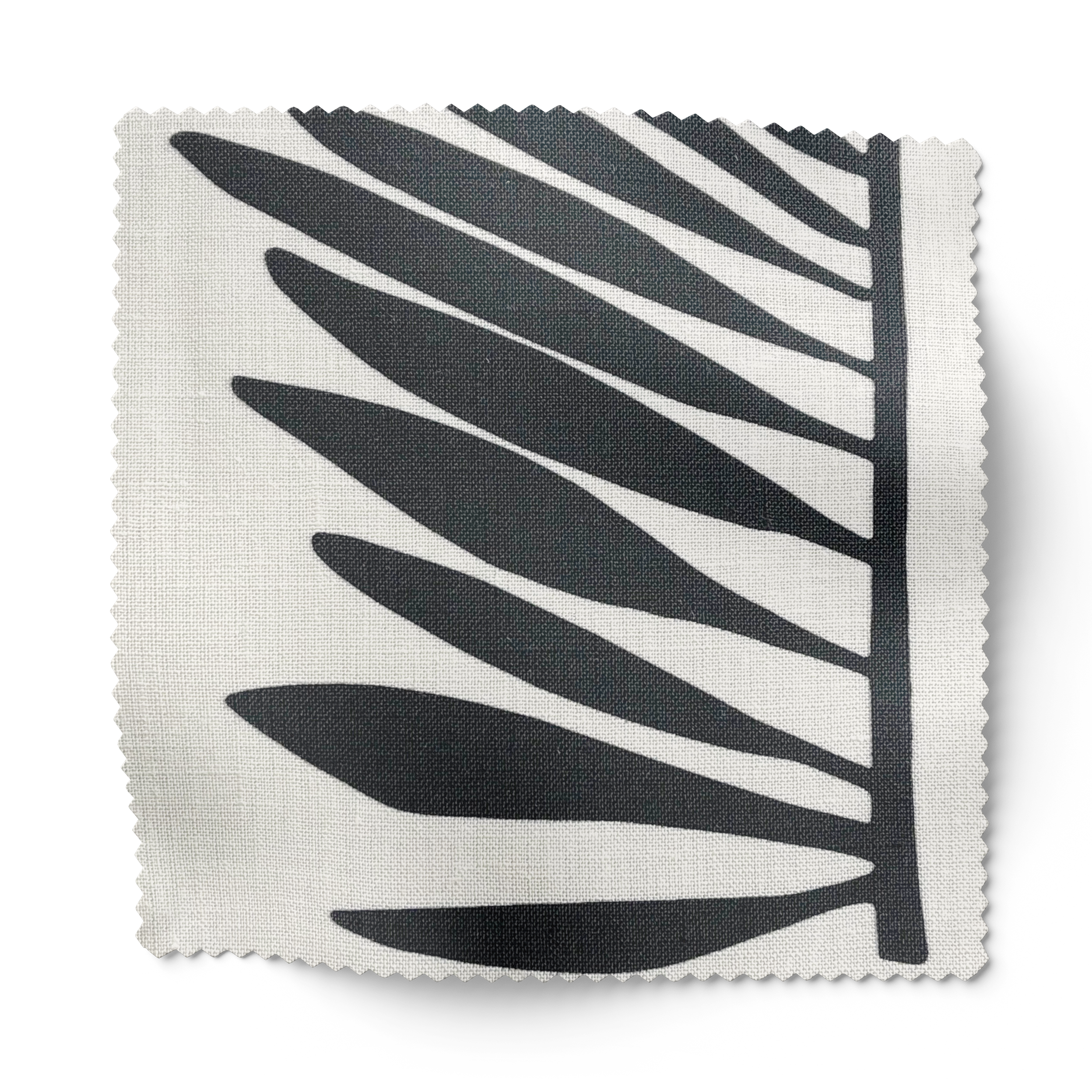 Palmetto Fabric in Jet