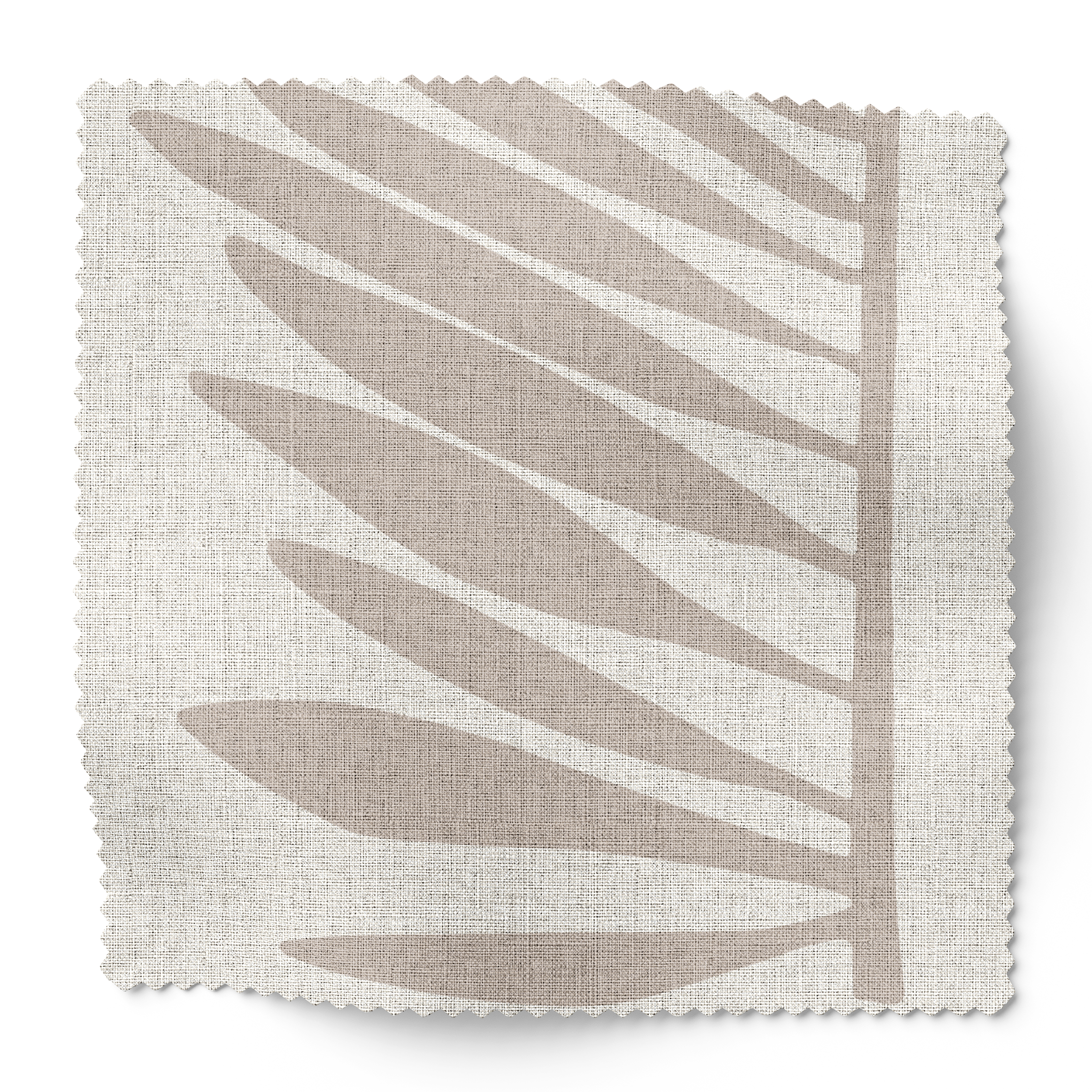 Palmetto fabric swatch in Clay by Emily Daws — 6x6 Belgian linen sample, Charleston Collection