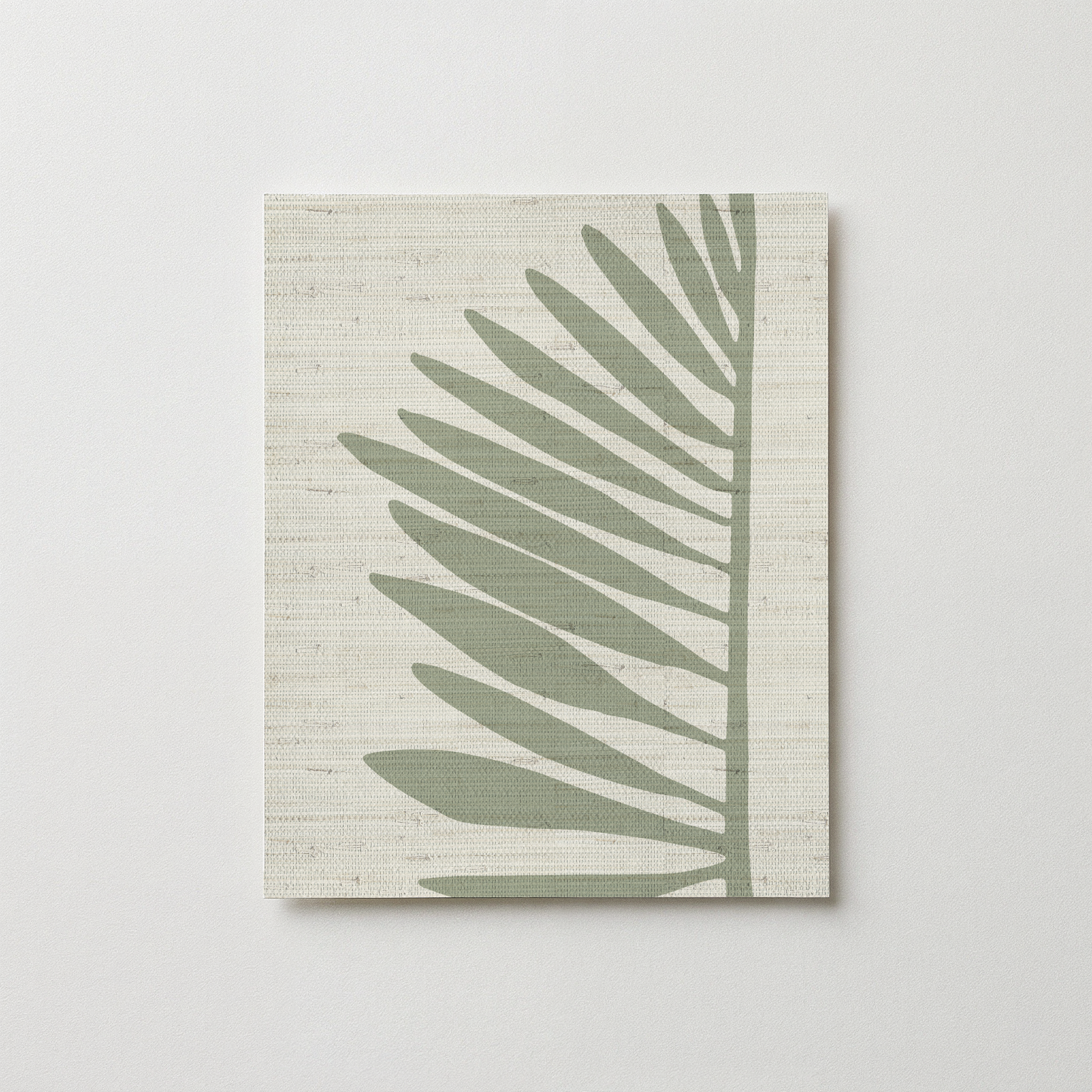 Palmetto Grasscloth Swatch in Sage