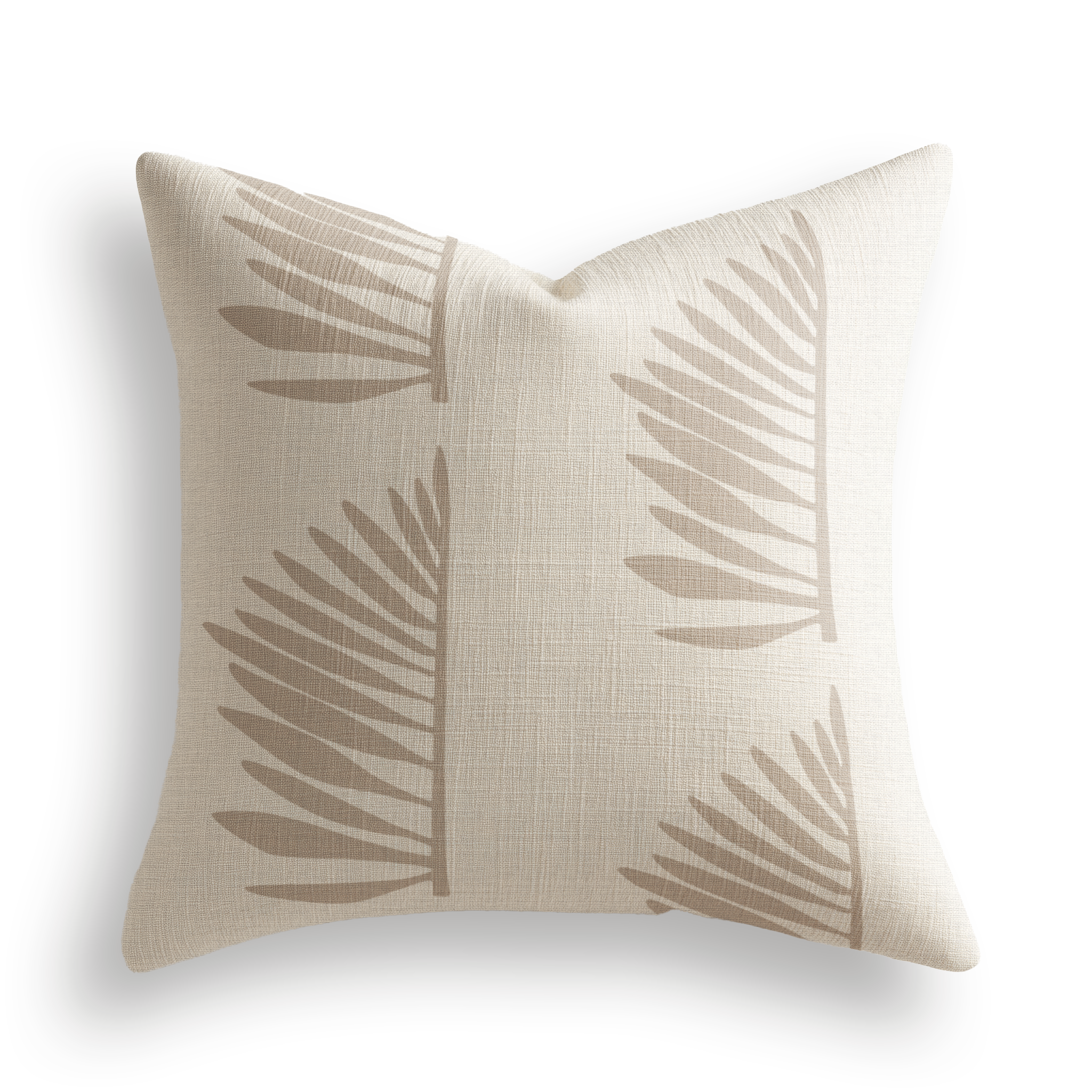 Palmetto Throw Pillow in Clay by Emily Daws — Charleston Collection, made-to-order on Belgian linen