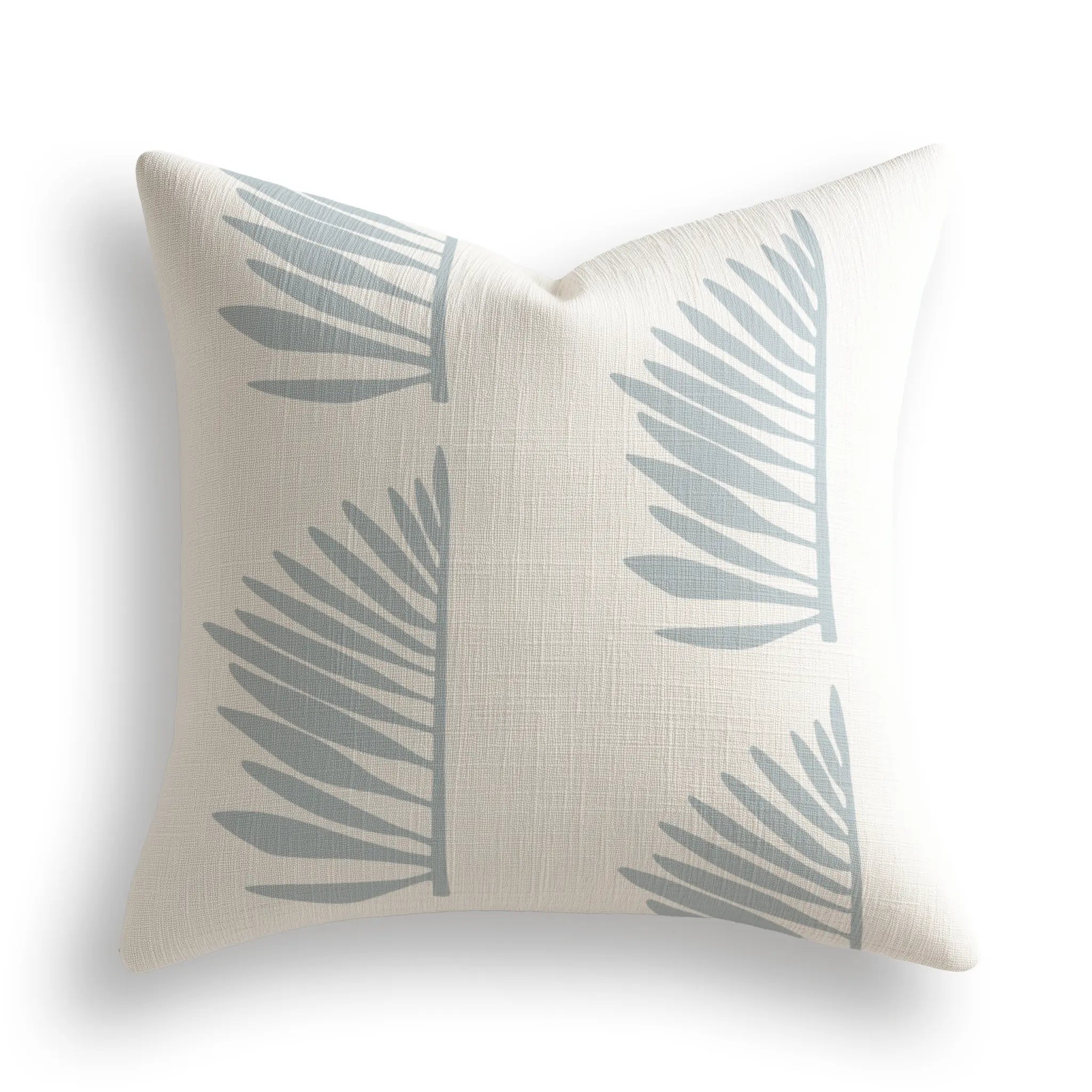 Palmetto Throw Pillow in Ocean by Emily Daws — Charleston Collection, made-to-order on Belgian linen