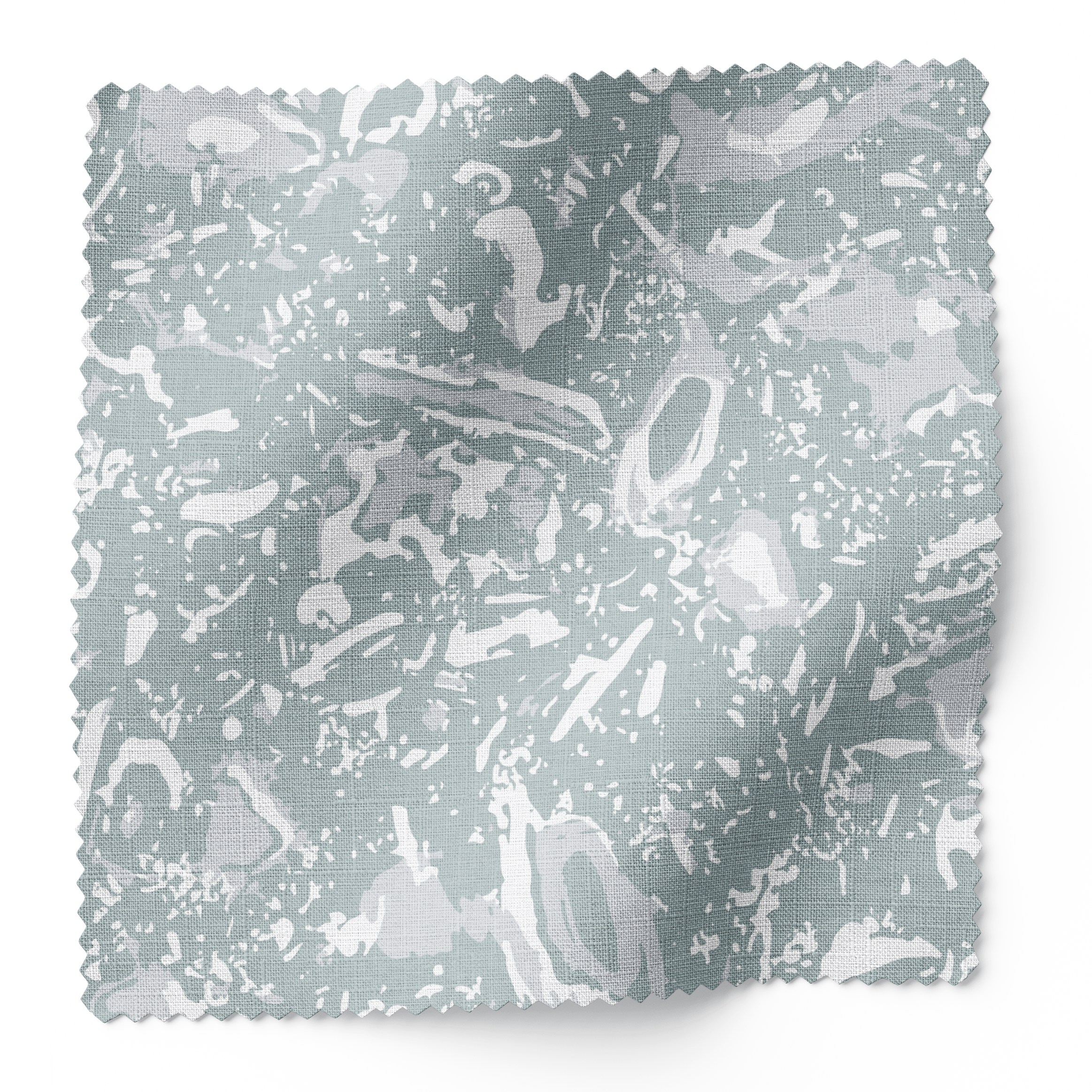 River Reef fabric swatch in Piazza by Emily Daws — 6x6 Belgian linen sample, Waterways Collection