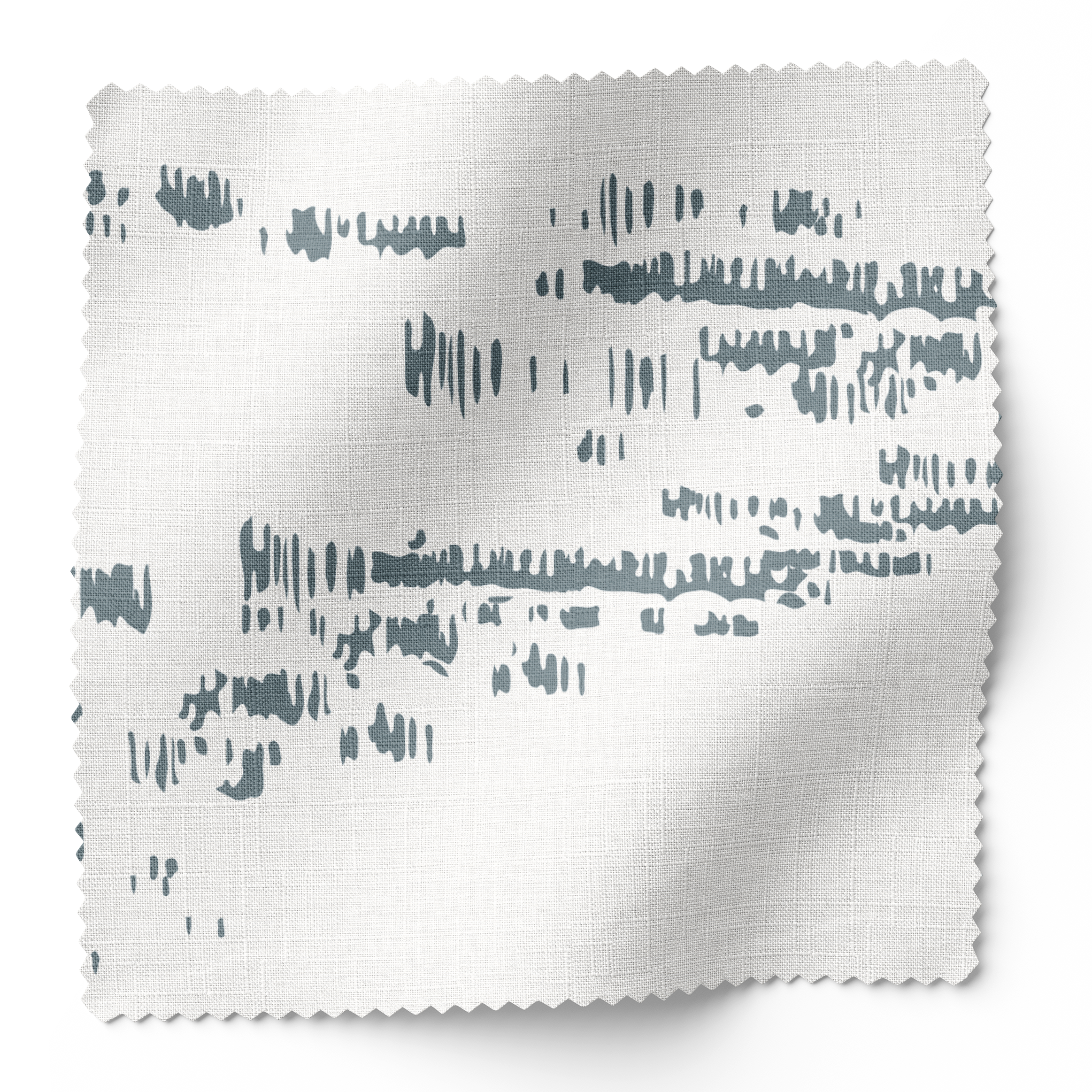 Salt Marsh fabric swatch in Navy by Emily Daws — 6x6 Belgian linen sample, Waterways Collection
