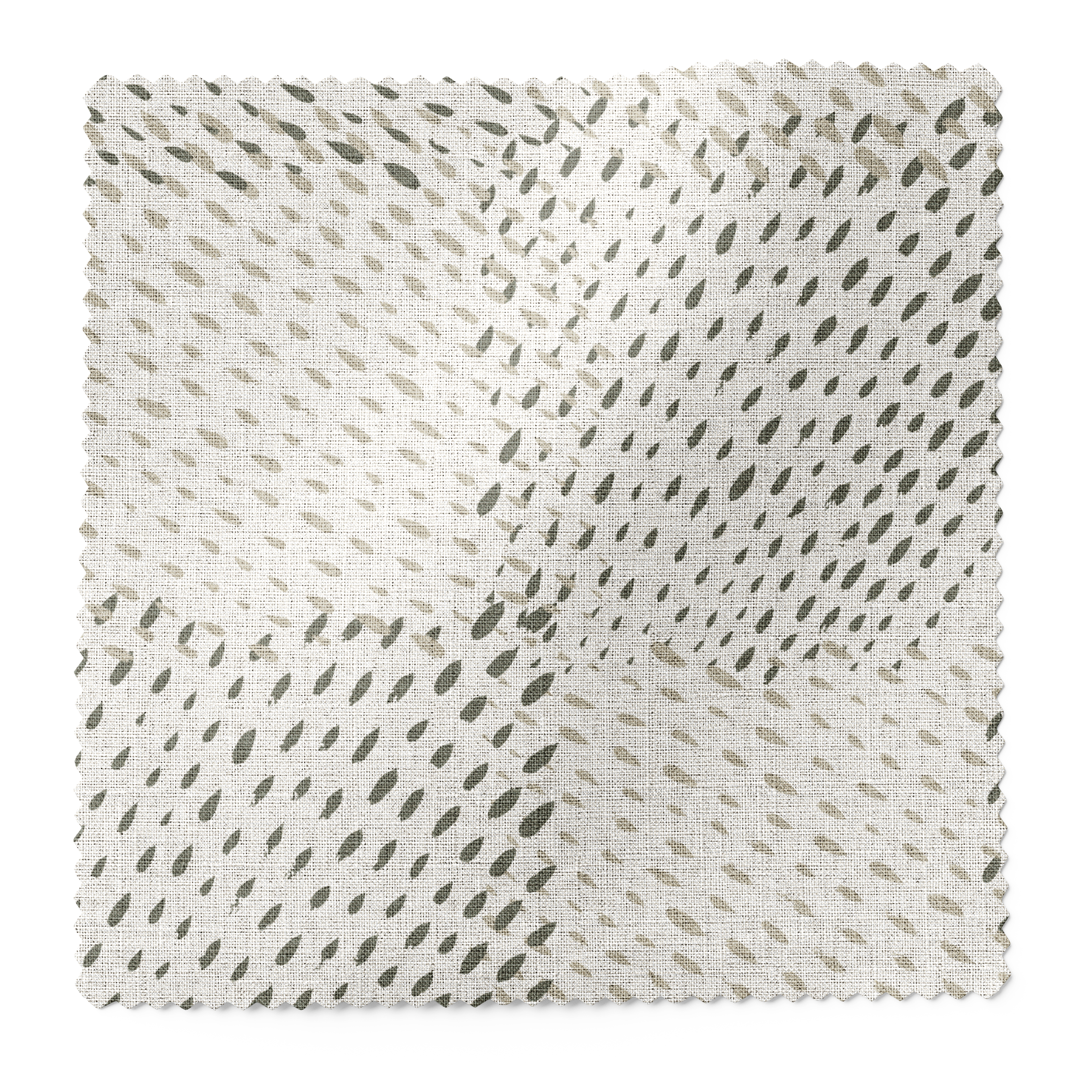 Speckled Check fabric swatch in Charcoal by Emily Daws — 6x6 Belgian linen sample, Fauna Collection