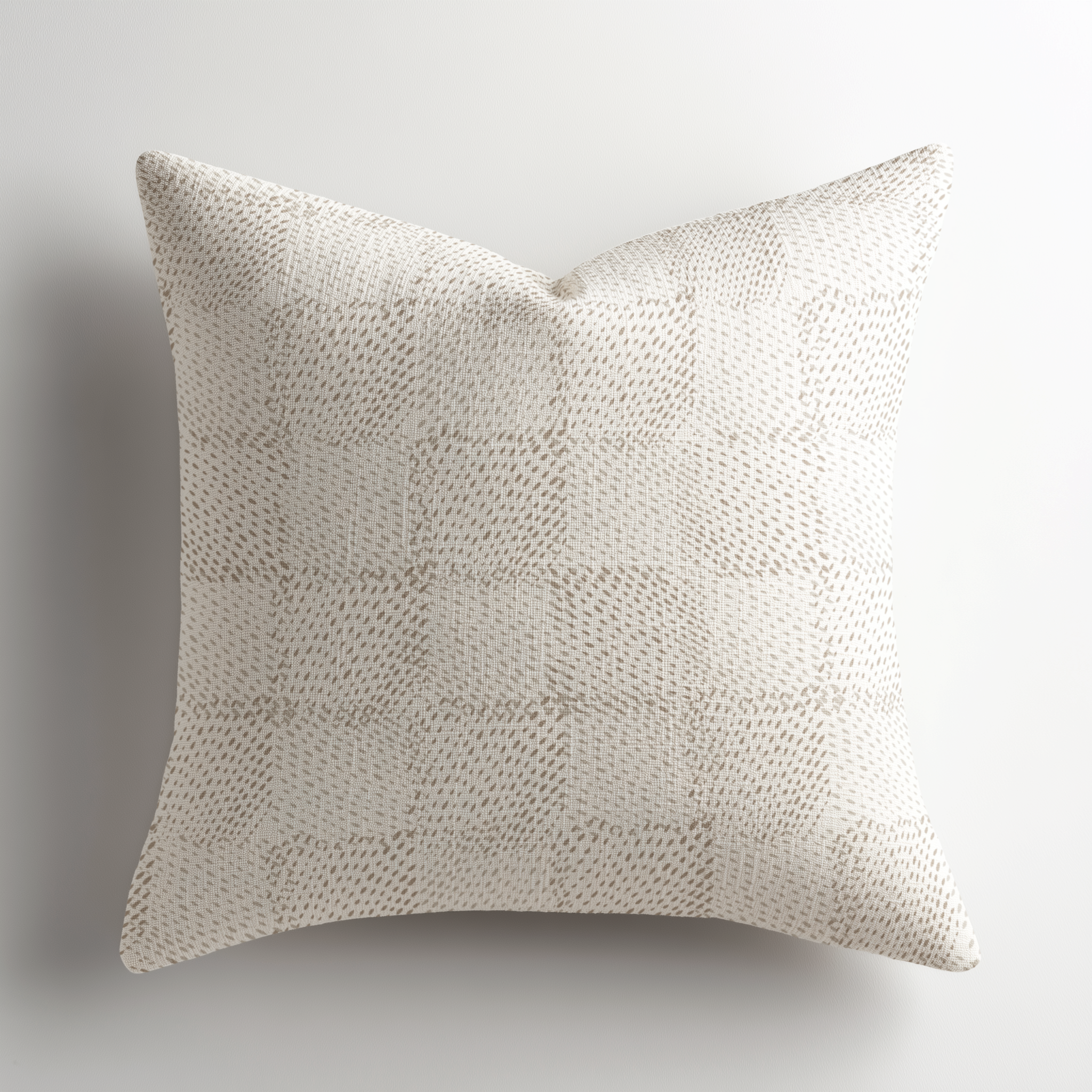 Speckled Check Pillow in Sesame