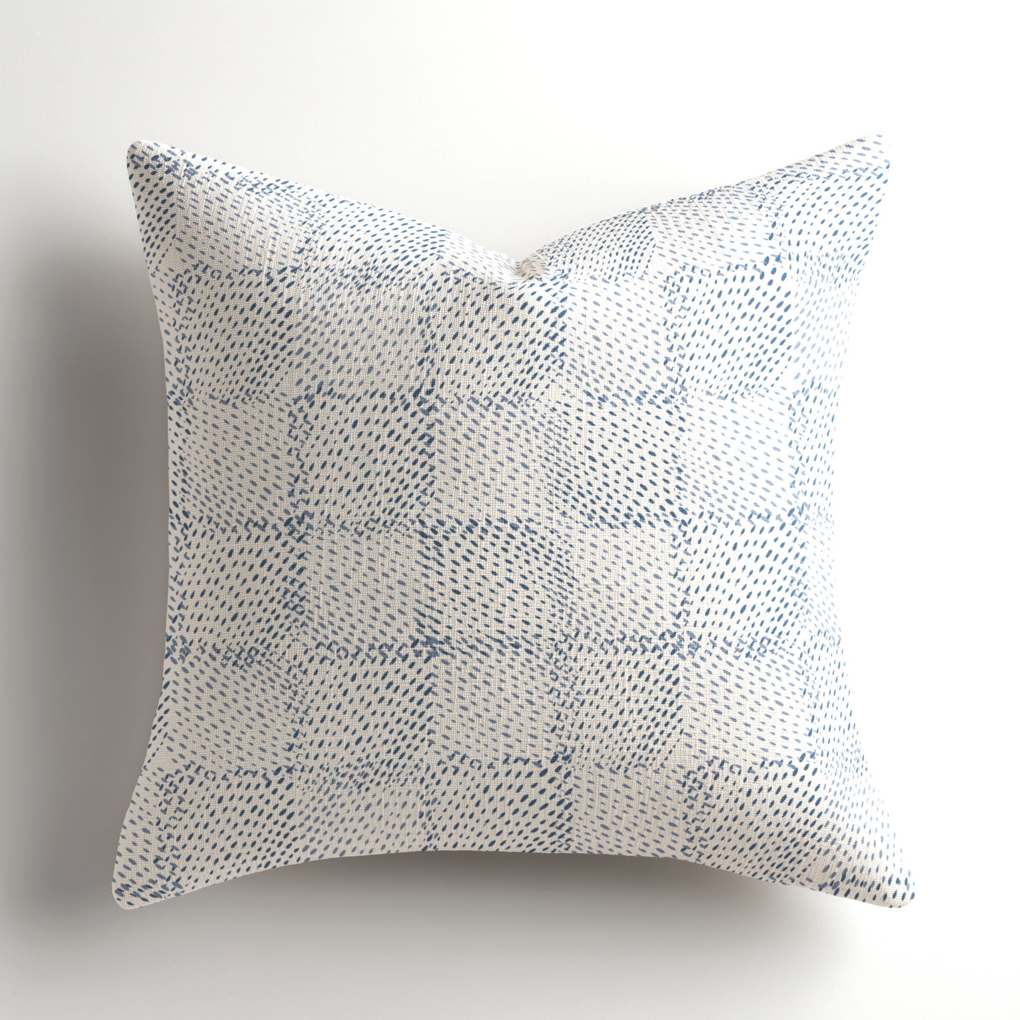 Charleston Showroom designer linen throw pillow by Emily Daws, featuring Speckled Check in Topaz, a premium throw pillow designed for curated luxury interiors.