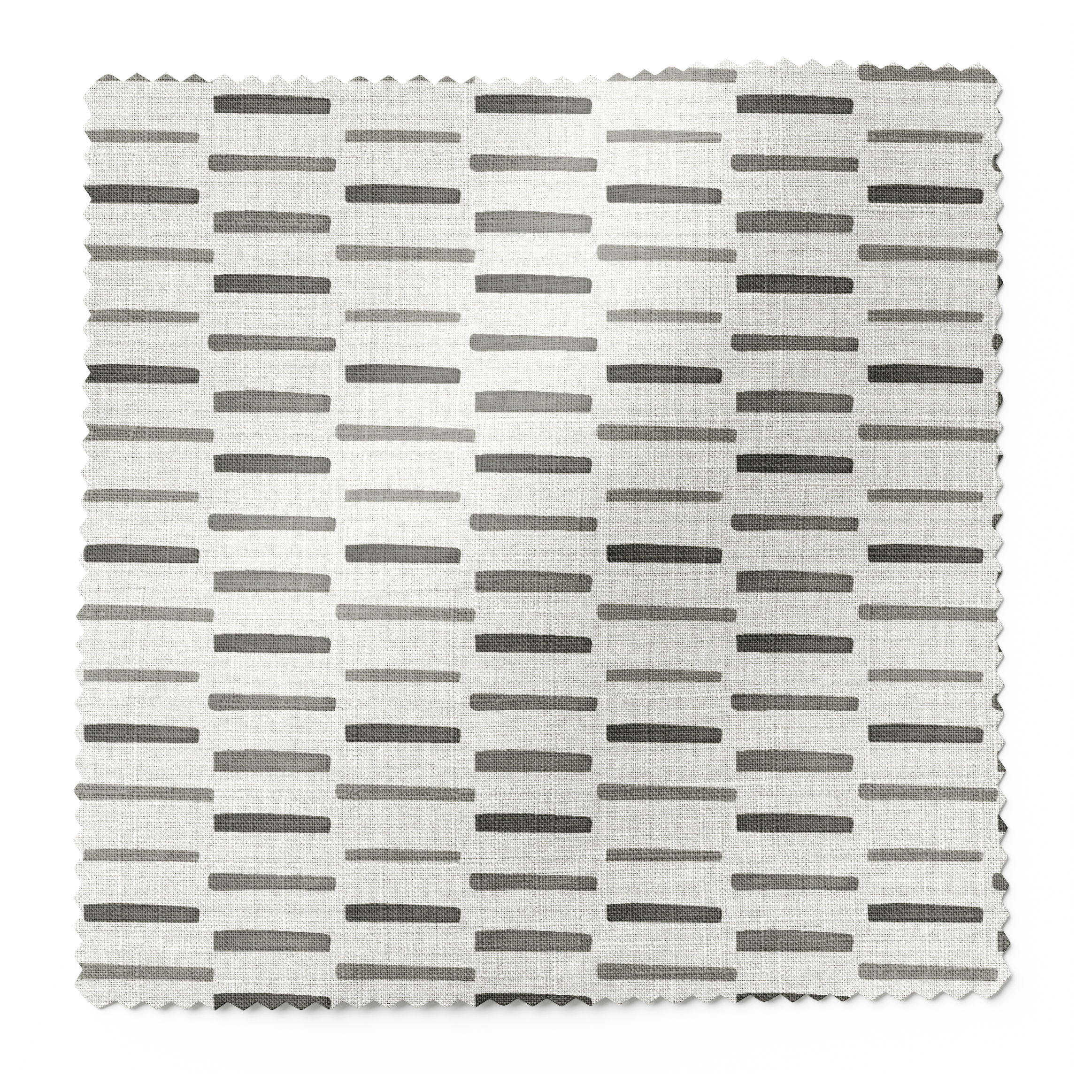 Sweetgrass fabric swatch in Graphite by Emily Daws — 6x6 Belgian linen sample, Charleston Collection