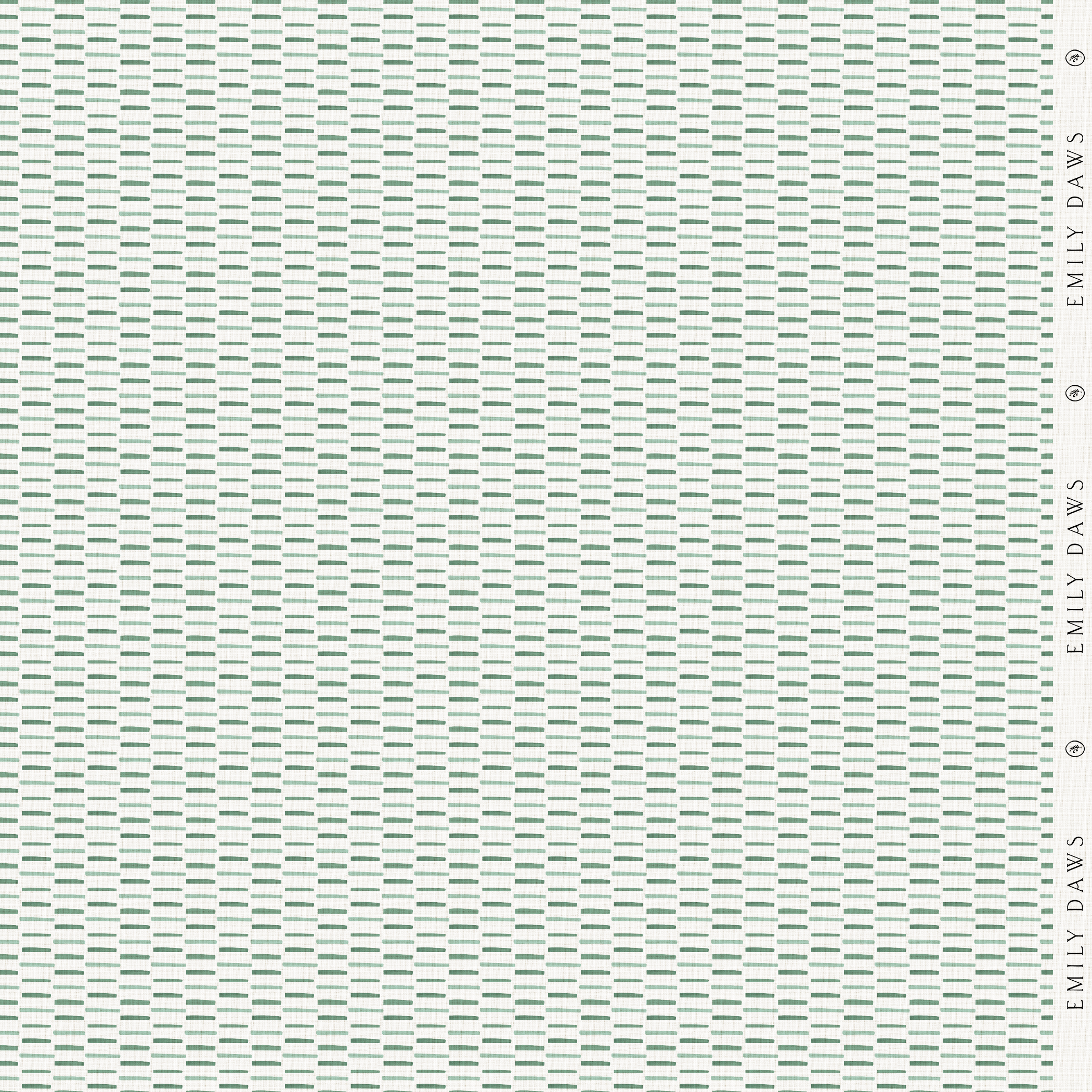sweetgrass fern fabric by emily daws featuring fresh green botanical stripes on natural linen by the yard