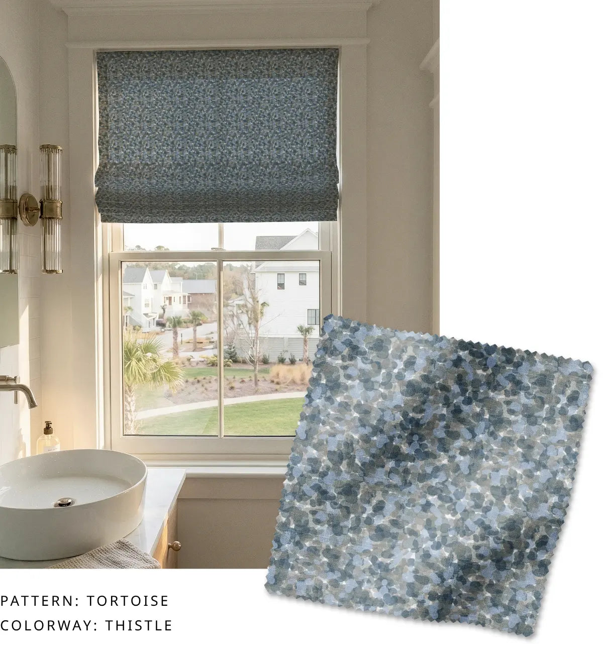 Tortoise Fabric in Thistle