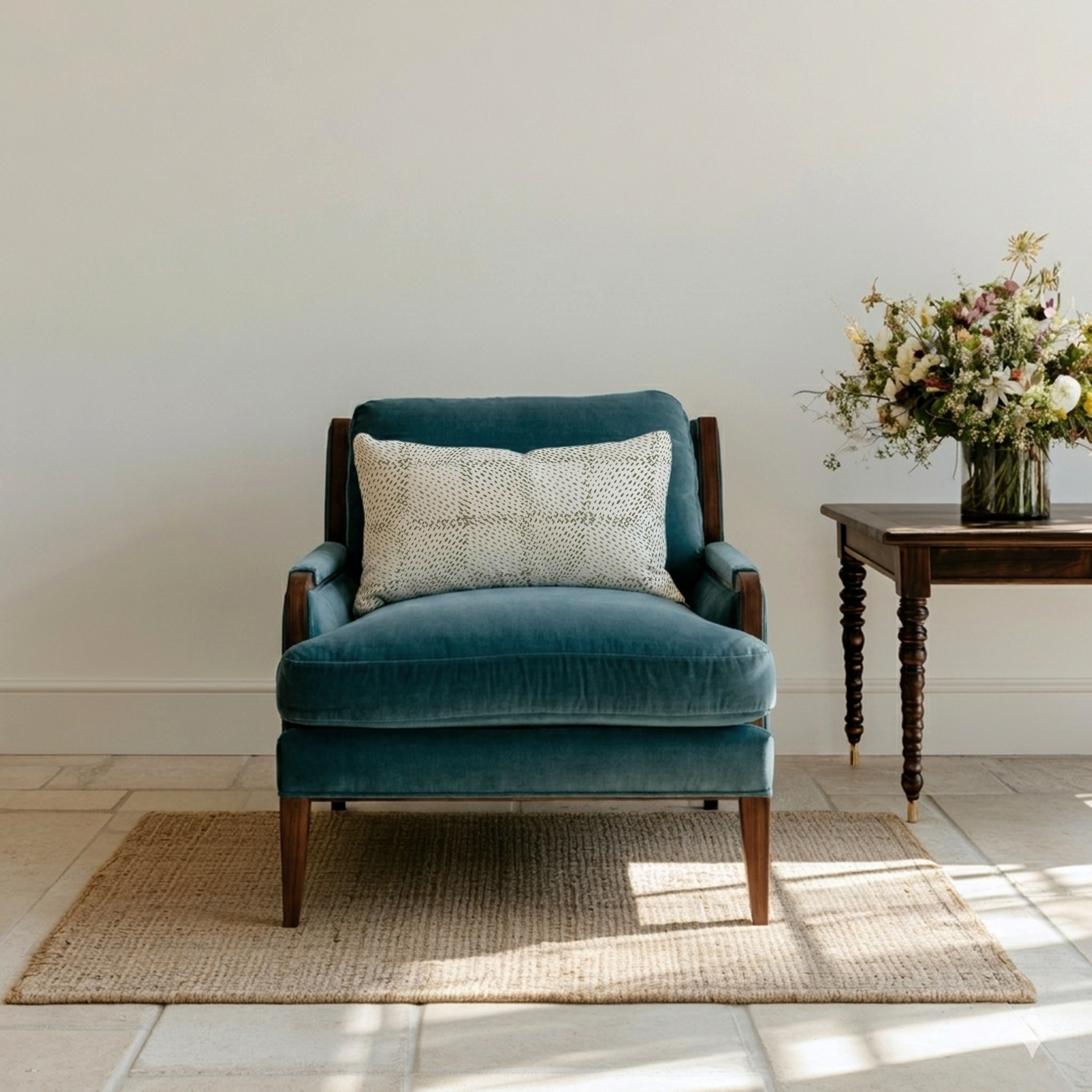 Velvet Fabric in Jade