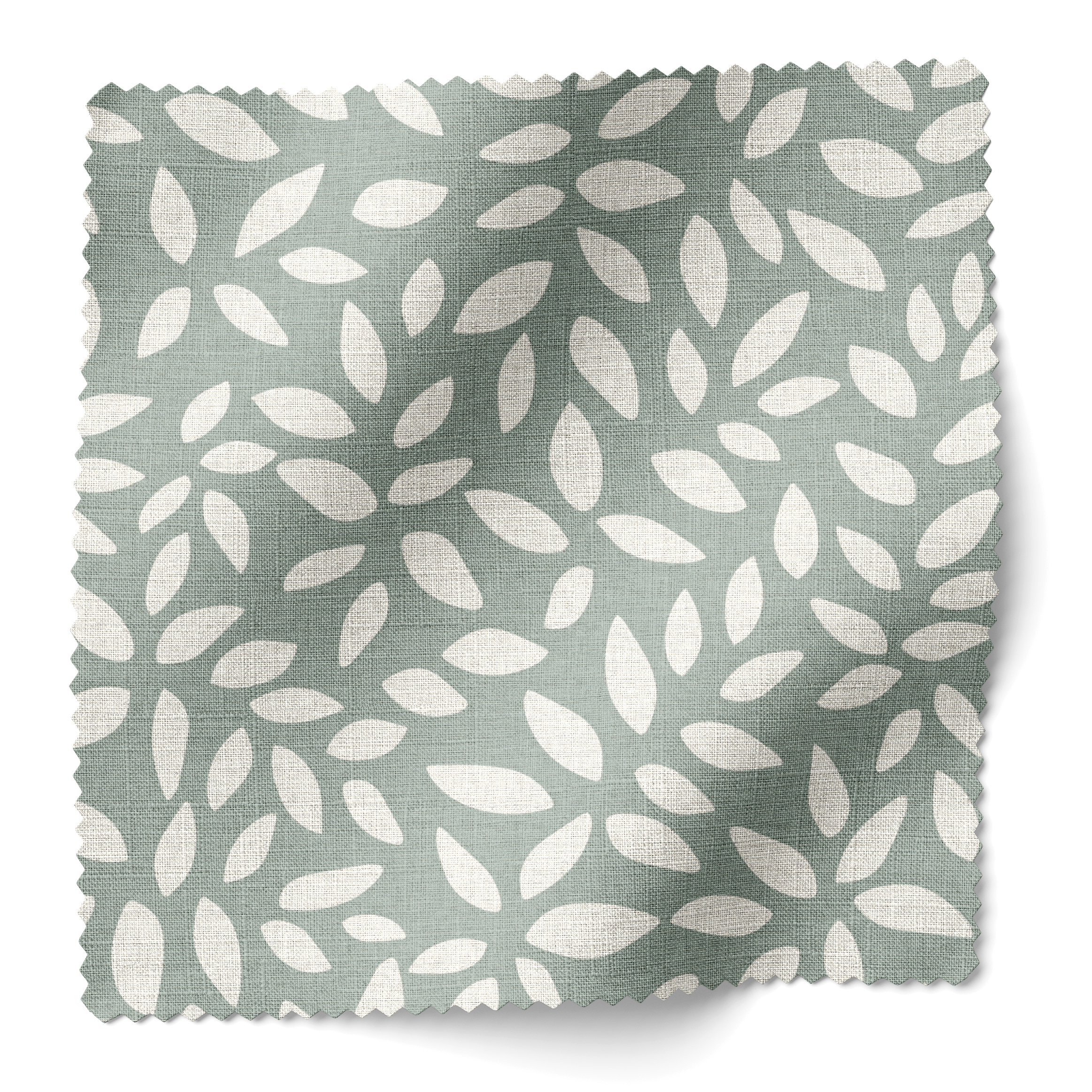 Wadmalaw fabric swatch in Sage by Emily Daws — 6x6 Belgian linen sample, Sea Island Collection