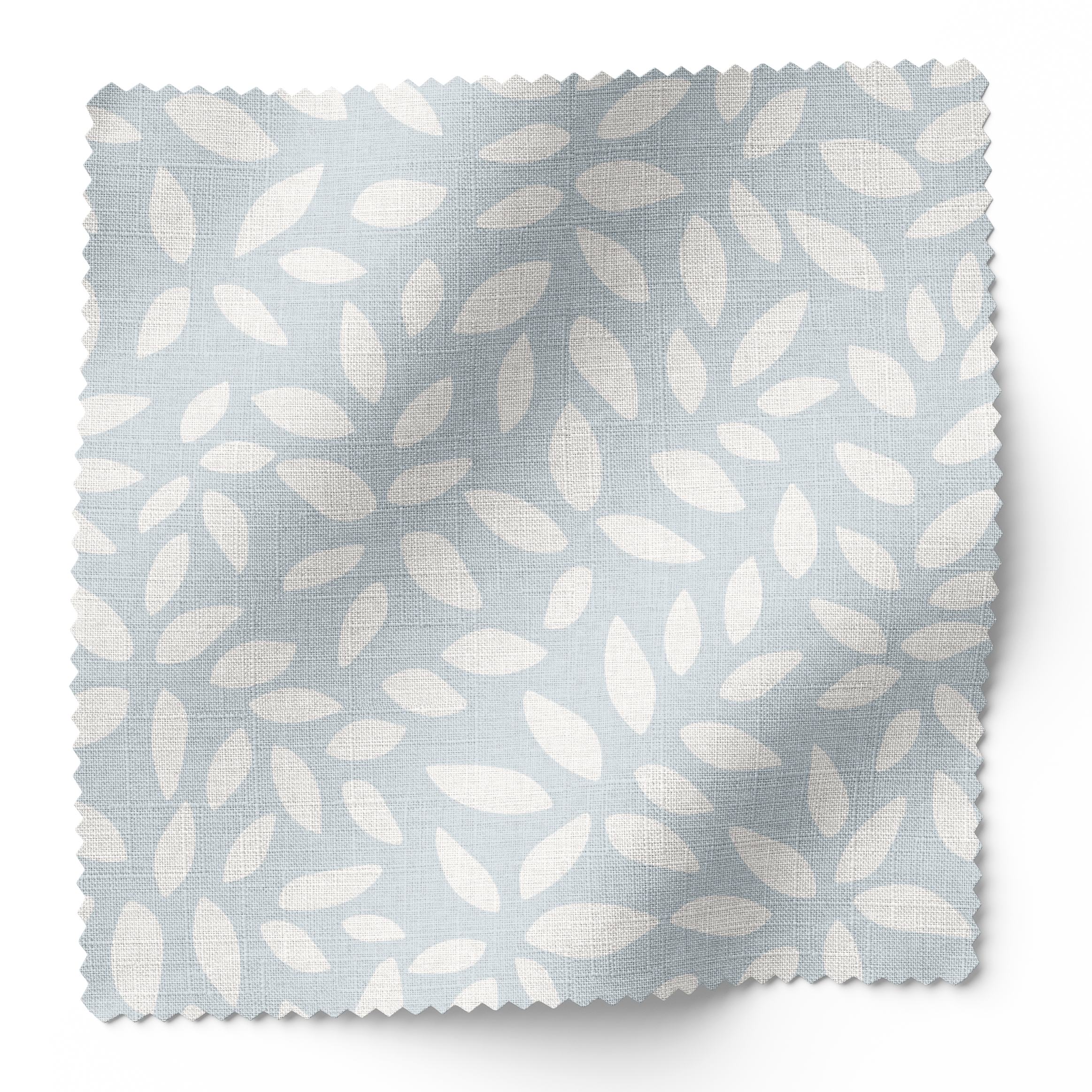 Wadmalaw fabric swatch in Sky by Emily Daws — 6x6 Belgian linen sample, Sea Island Collection