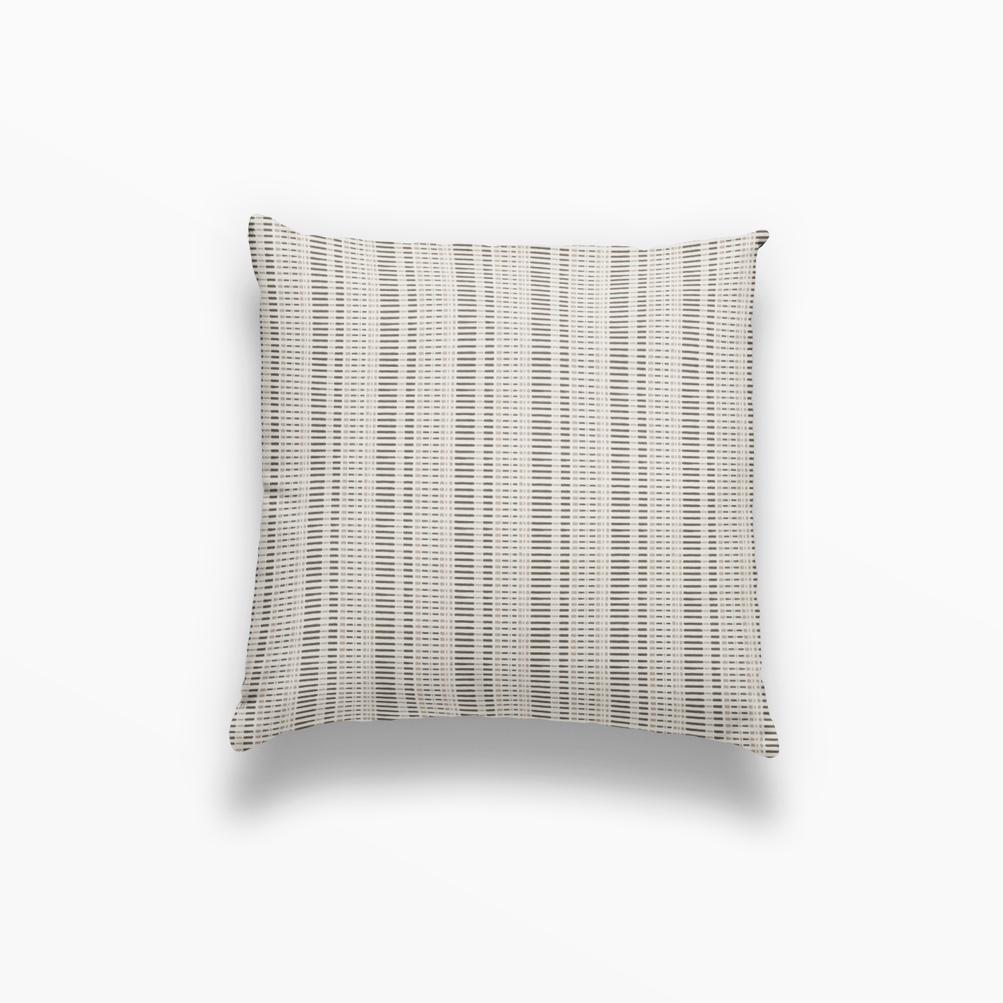 Birch pillow in Mink by Emily Daws – square throw pillow with floral motifs for cottage-style decor