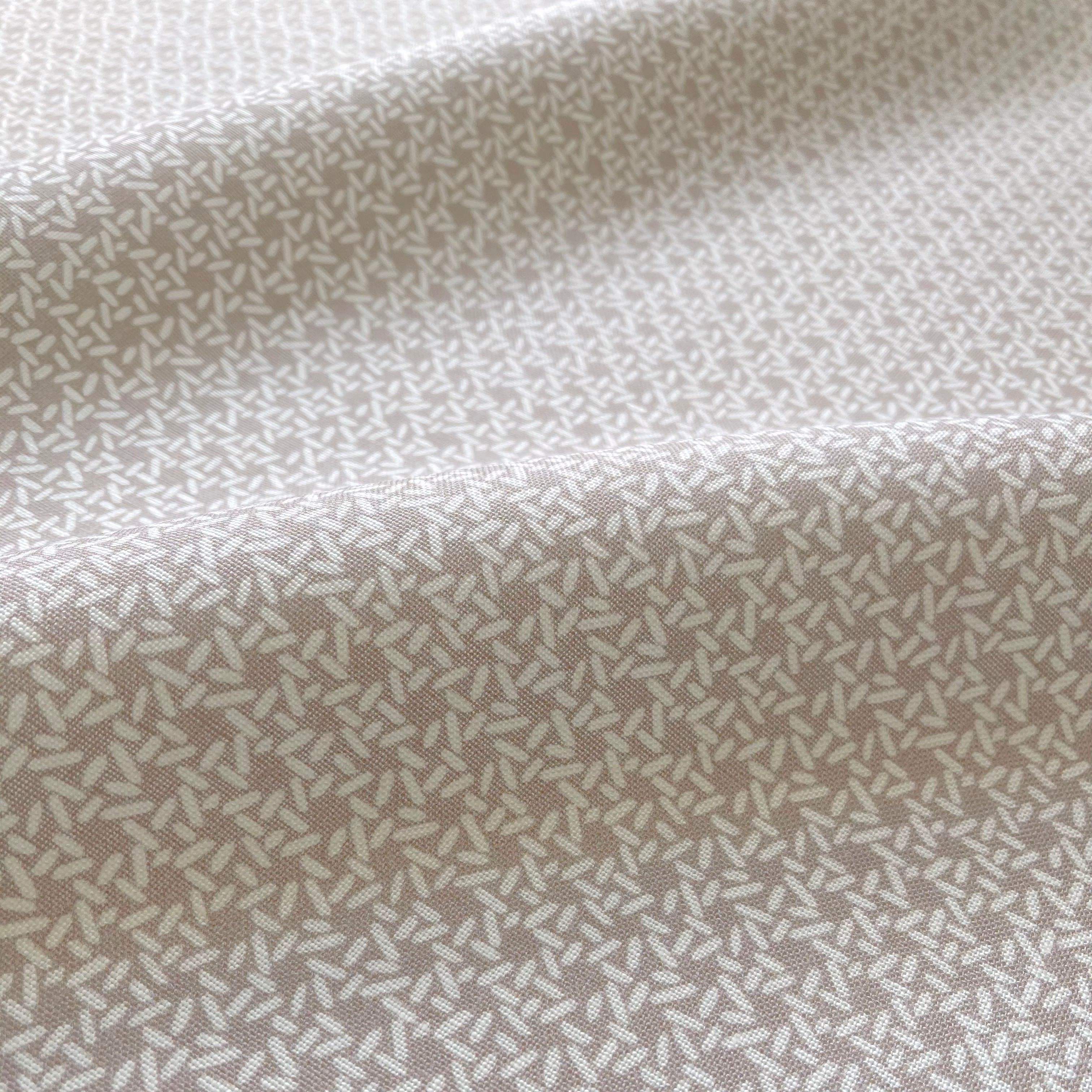 Carolina Rice fabric in Blush by Emily Daws – close-up view showcasing linen texture and design – Charleston fabric by the yard for interiors