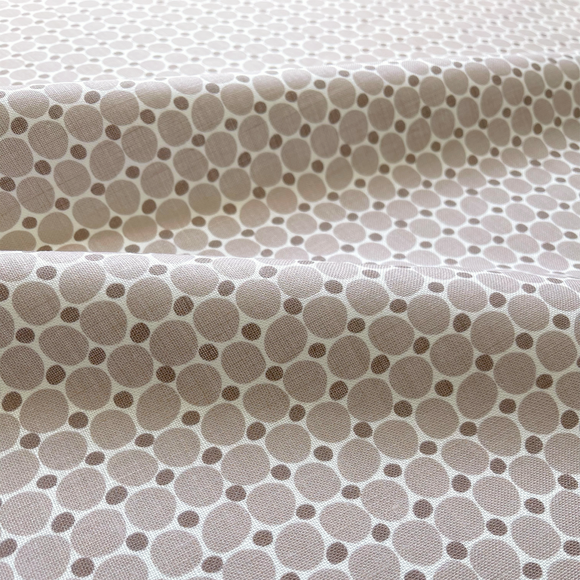 Cobblestone fabric in Terra Cotta by Emily Daws – close-up view showcasing linen texture and design – Charleston fabric by the yard for interiors