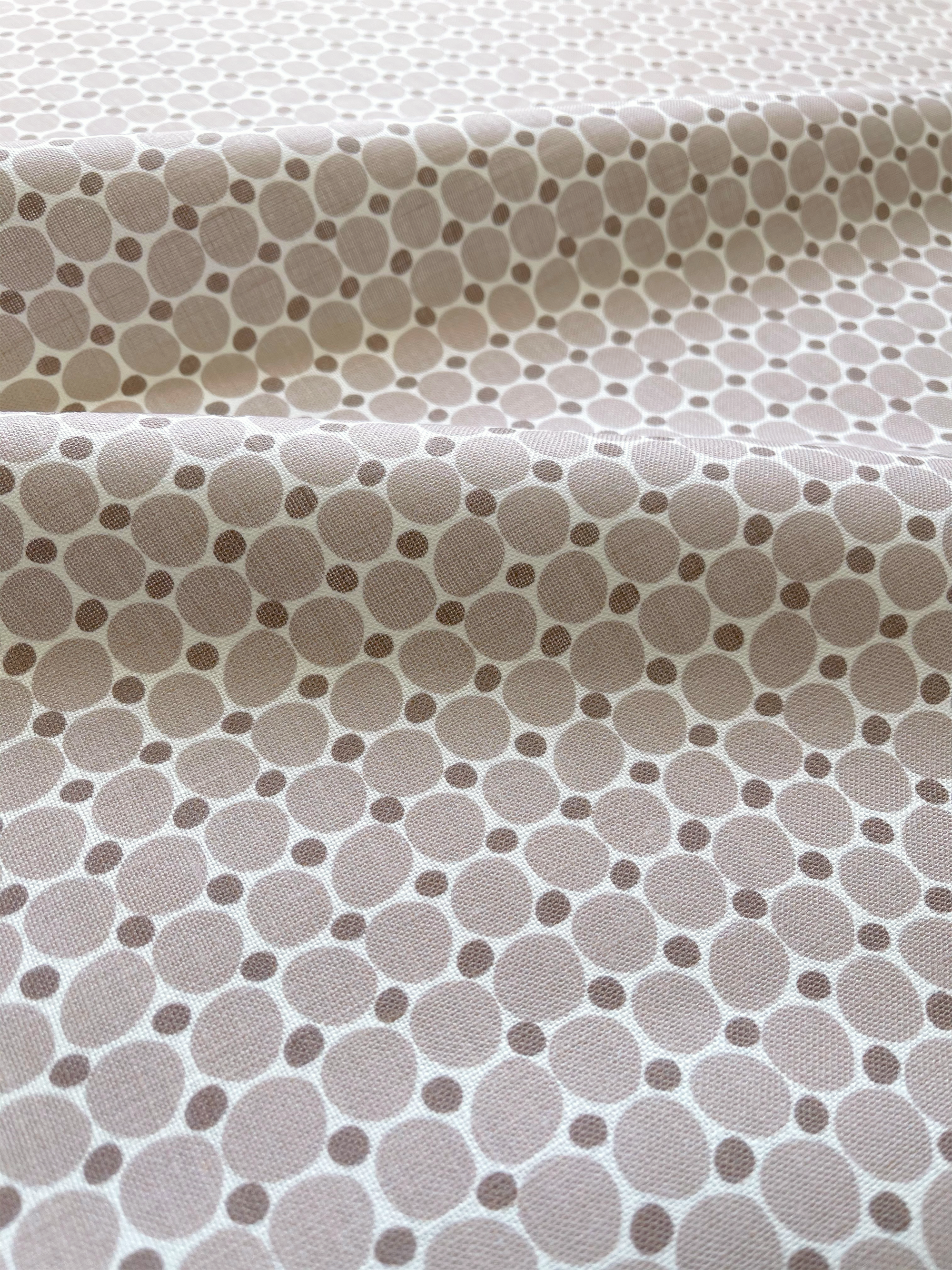 Cobblestone fabric in Terra Cotta by Emily Daws – close-up view showcasing linen texture and design – Charleston fabric by the yard for interiors