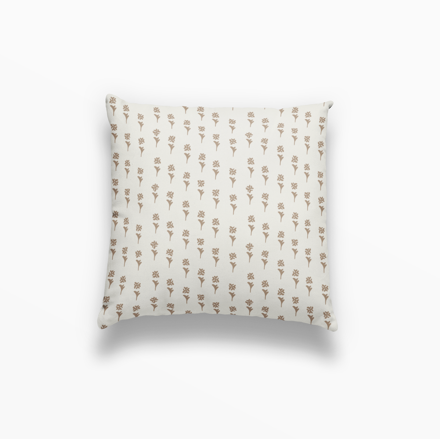 Daffodil pillow in Copper by Emily Daws – square throw pillow with floral motifs for cottage-style decor