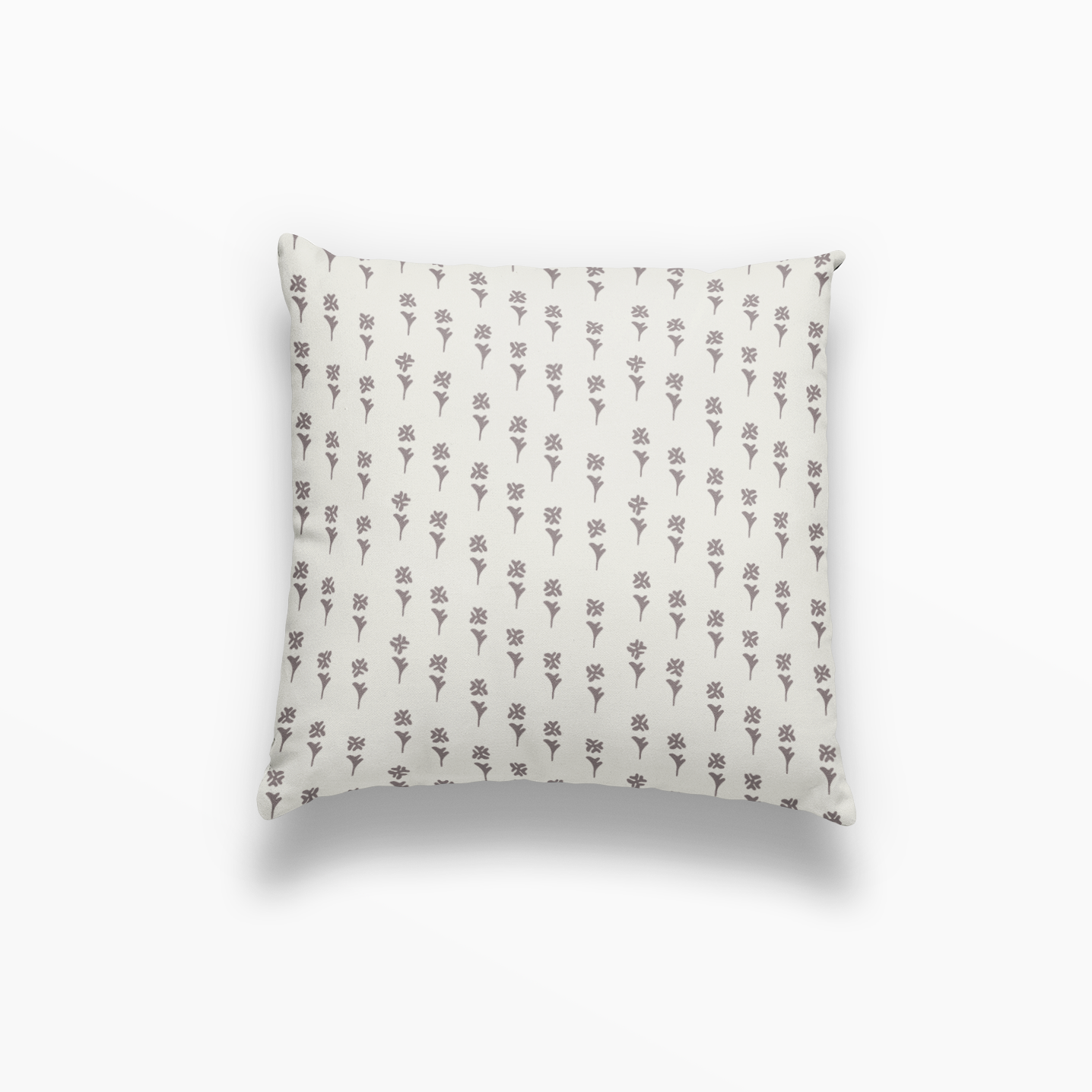 Daffodil pillow in Dusk by Emily Daws – square throw pillow with floral motifs for cottage-style decor