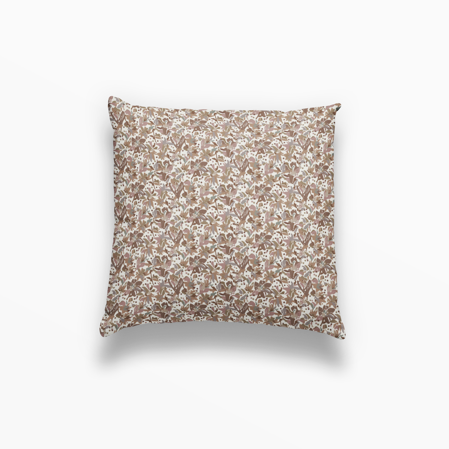 Eden pillow in Autumn by Emily Daws – square throw pillow with floral motifs for cottage-style decor
