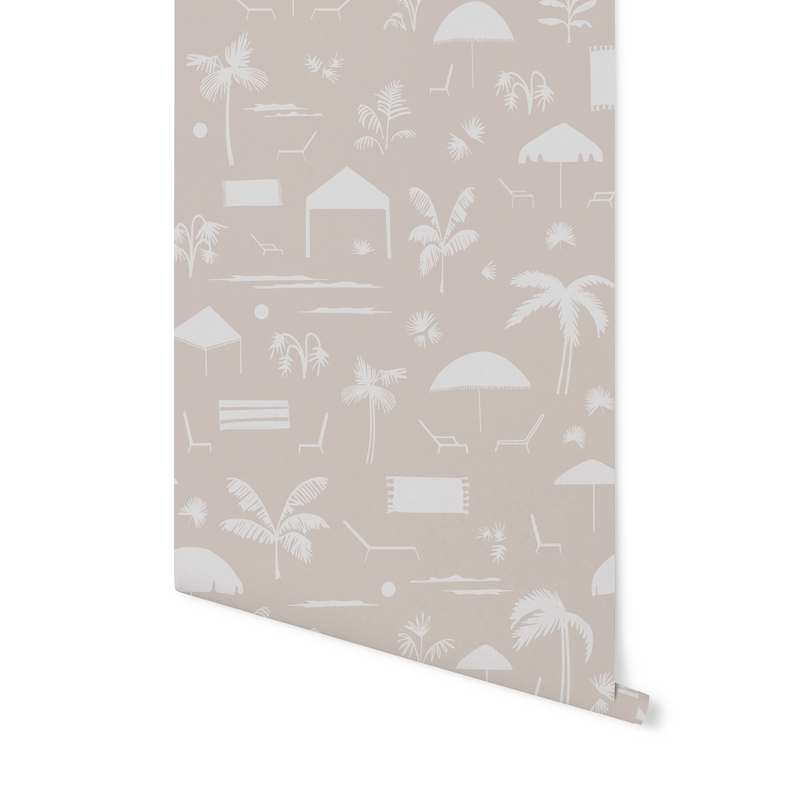 Folly Toile Wallpaper in Blush